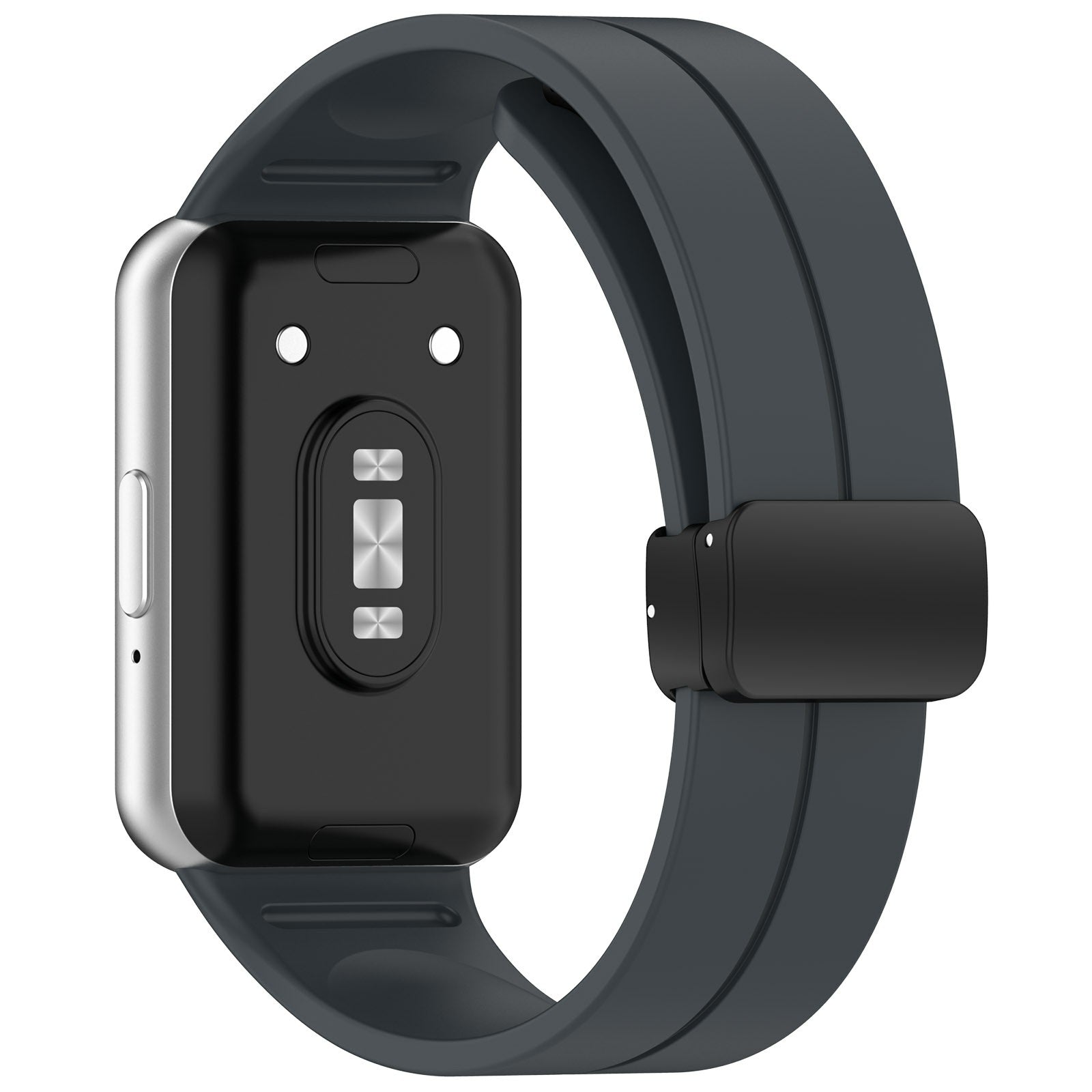 For Samsung Galaxy Fit3 Silicone Watch Band Folding Buckle Sport Replacement Straps - White