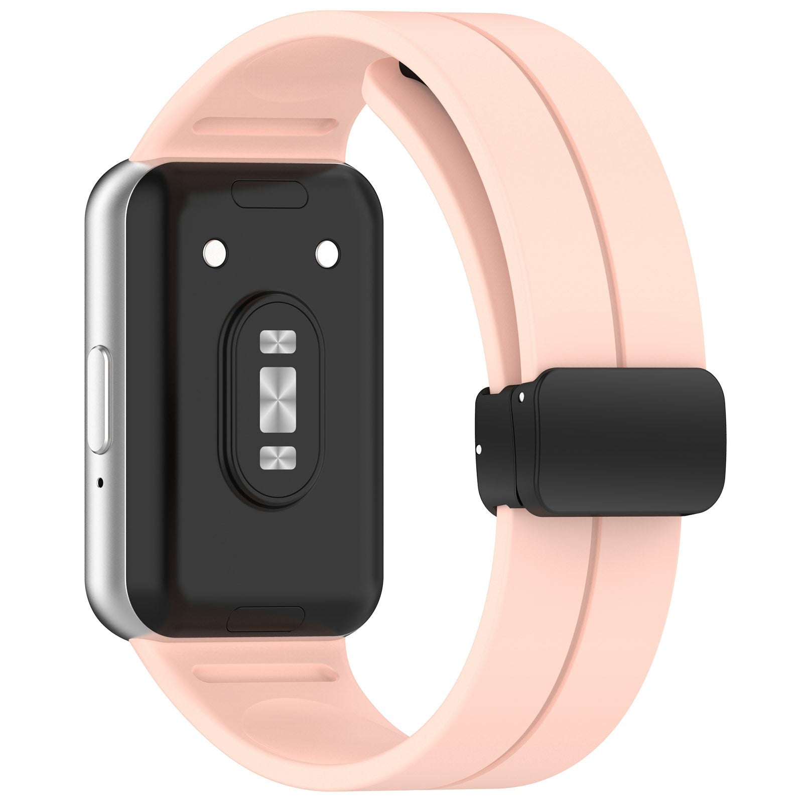For Samsung Galaxy Fit3 Silicone Watch Band Folding Buckle Sport Replacement Straps - White