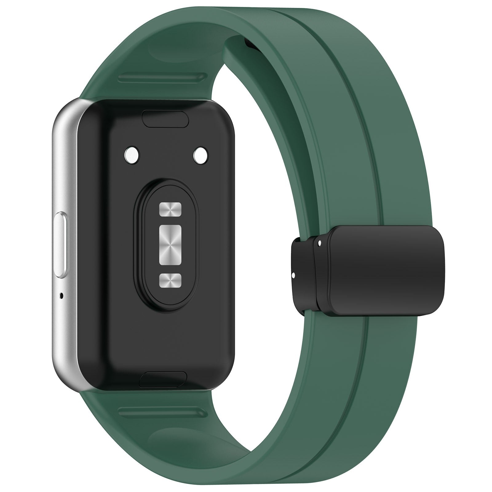 For Samsung Galaxy Fit3 Silicone Watch Band Folding Buckle Sport Replacement Straps - White