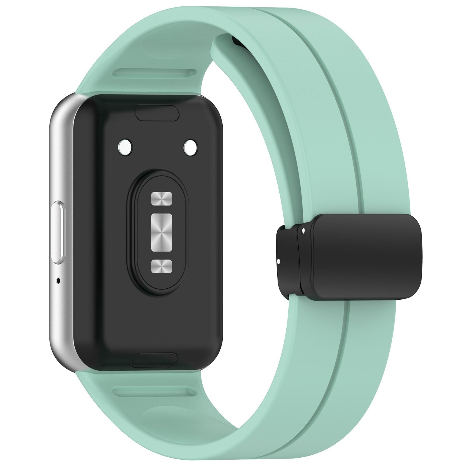 For Samsung Galaxy Fit3 Silicone Watch Band Folding Buckle Sport Replacement Straps - White