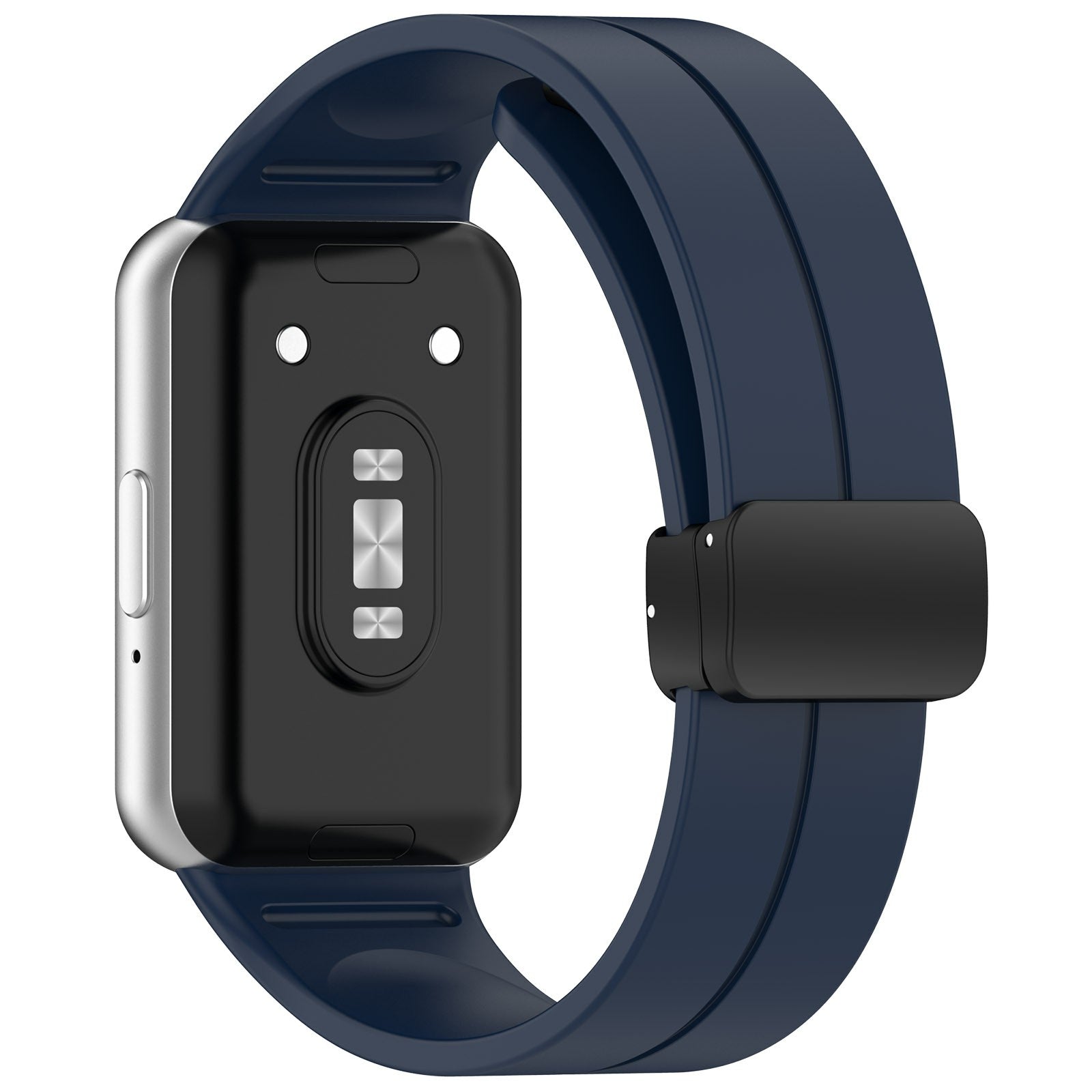 For Samsung Galaxy Fit3 Silicone Watch Band Folding Buckle Sport Replacement Straps - White
