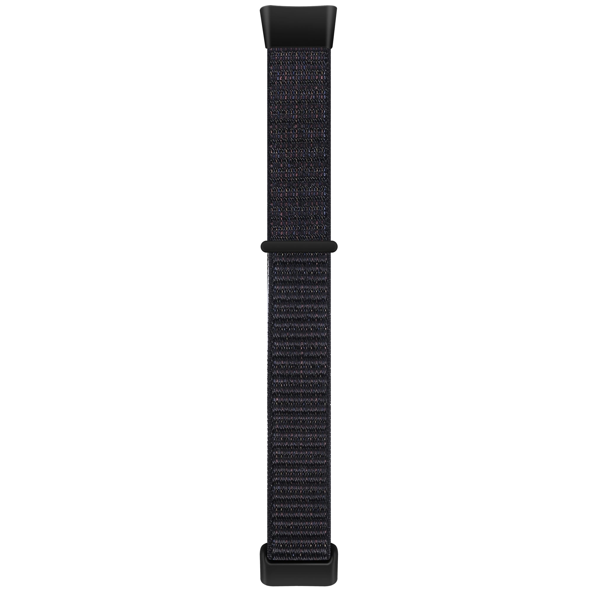 For Fitbit Charge 5 / 6 Nylon Strap Quick Release Sport Watch Band - Red / Black