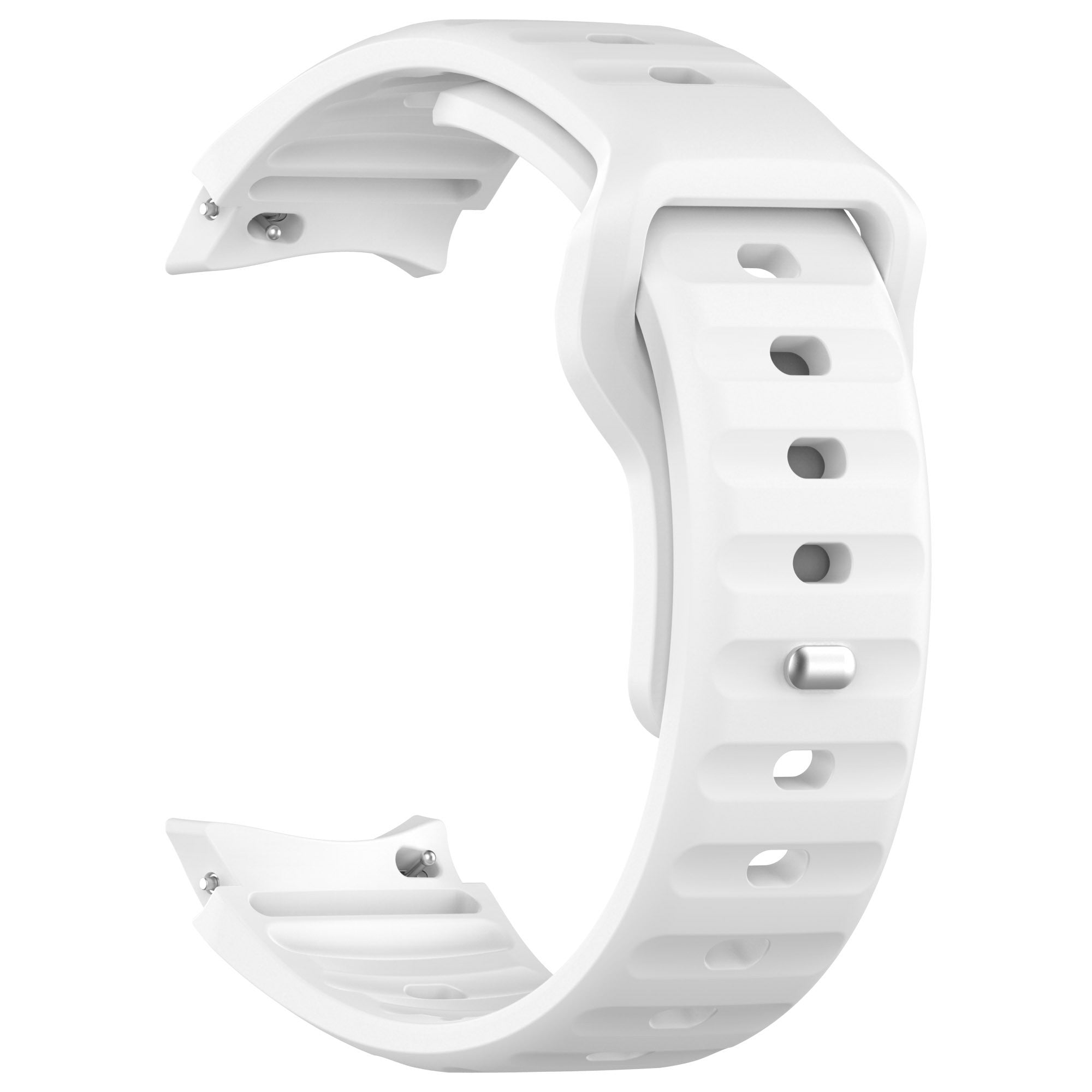 For Samsung Galaxy Watch4 / Watch 5 / Watch 5 Pro / Watch6 Silicone Sport Bands Replacement Wristband - White
