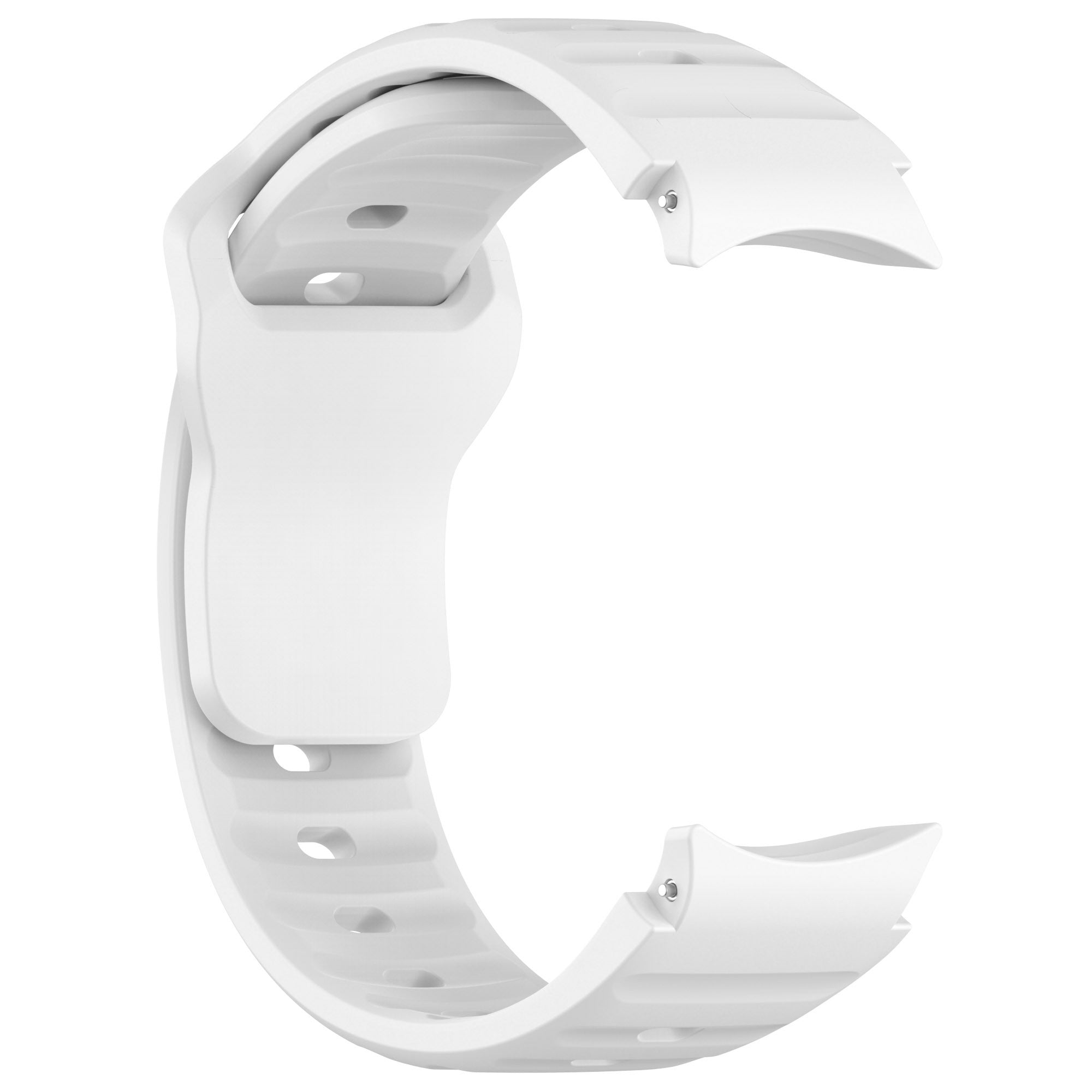 For Samsung Galaxy Watch4 / Watch 5 / Watch 5 Pro / Watch6 Silicone Sport Bands Replacement Wristband - White
