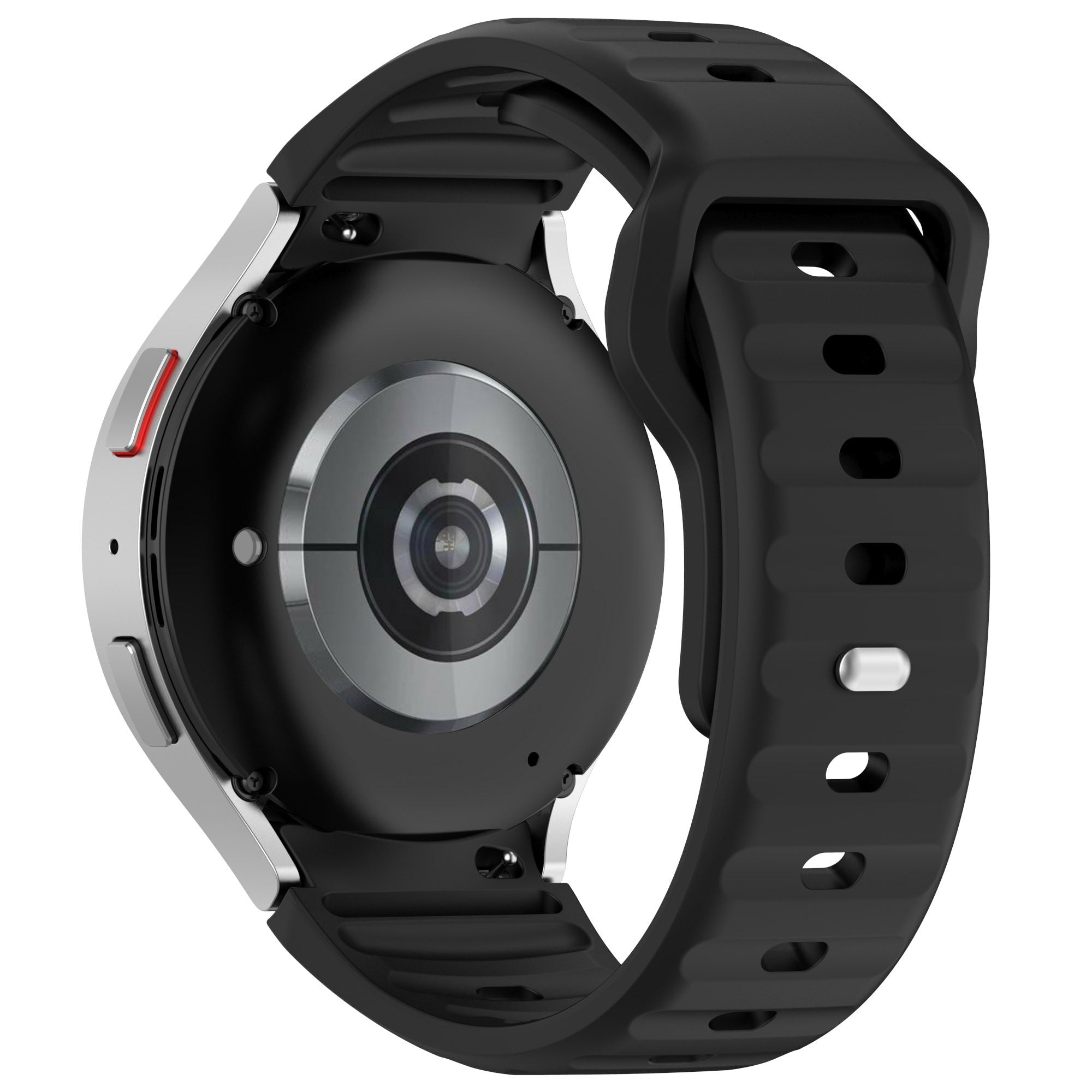 For Samsung Galaxy Watch4 / Watch 5 / Watch 5 Pro / Watch6 Silicone Sport Bands Replacement Wristband - White