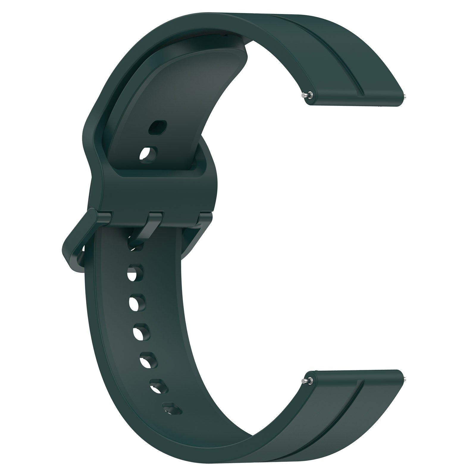 For Samsung Galaxy Watch3 45mm / Huawei Watch GT 4 46mm Watch Band 22mm Silicone Wrist Strap - Midnight Green