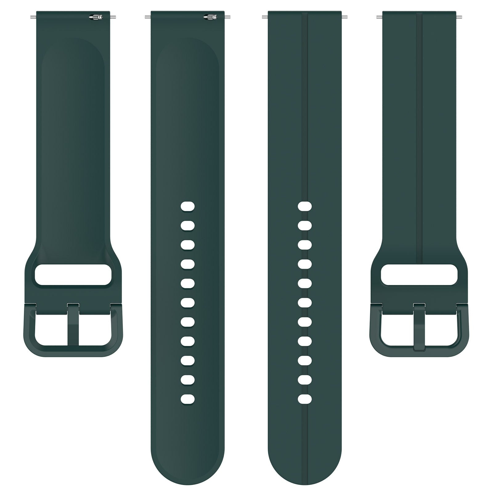 For Samsung Galaxy Watch3 45mm / Huawei Watch GT 4 46mm Watch Band 22mm Silicone Wrist Strap - Midnight Green