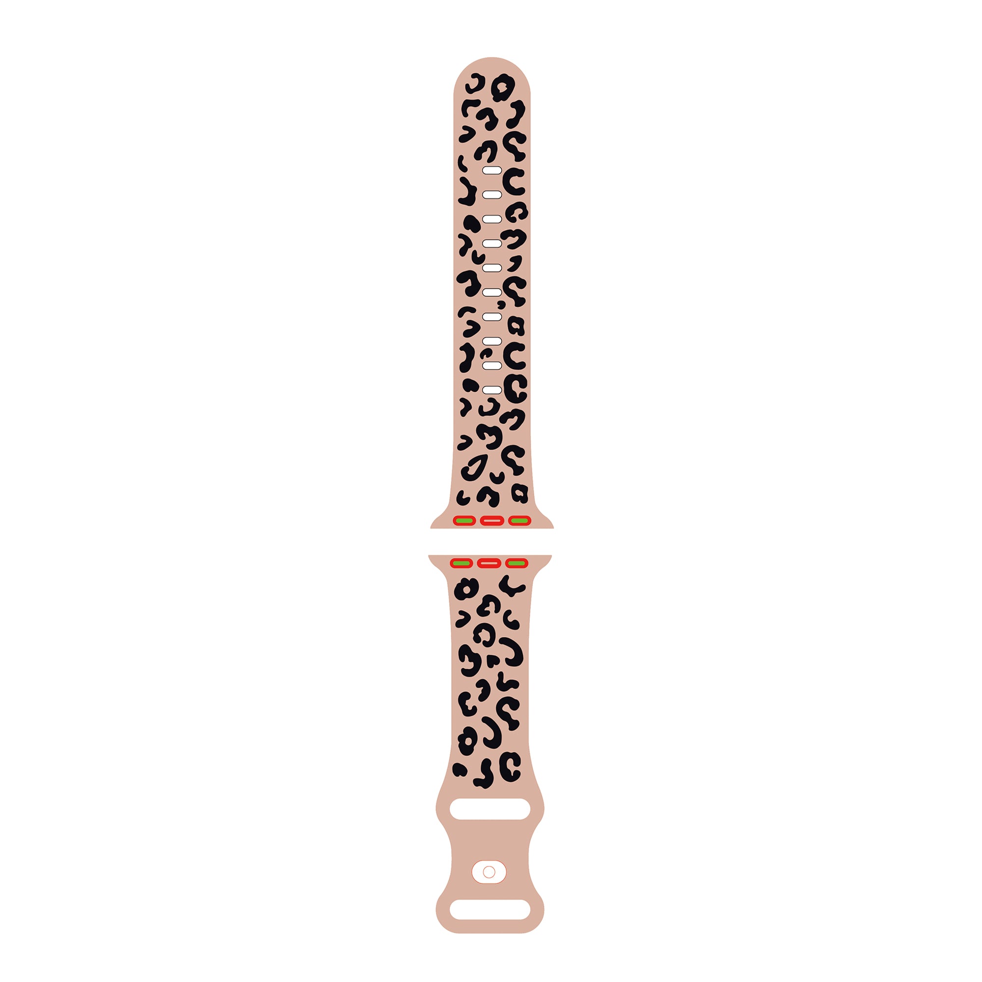 For Apple Watch Ultra 2 Ultra 49mm / Series 9 8 7 45mm / 6 5 4 SE (2022) SE (2023) SE 44mm / 3 2 1 42mm Leopard Watch Strap - White+Black