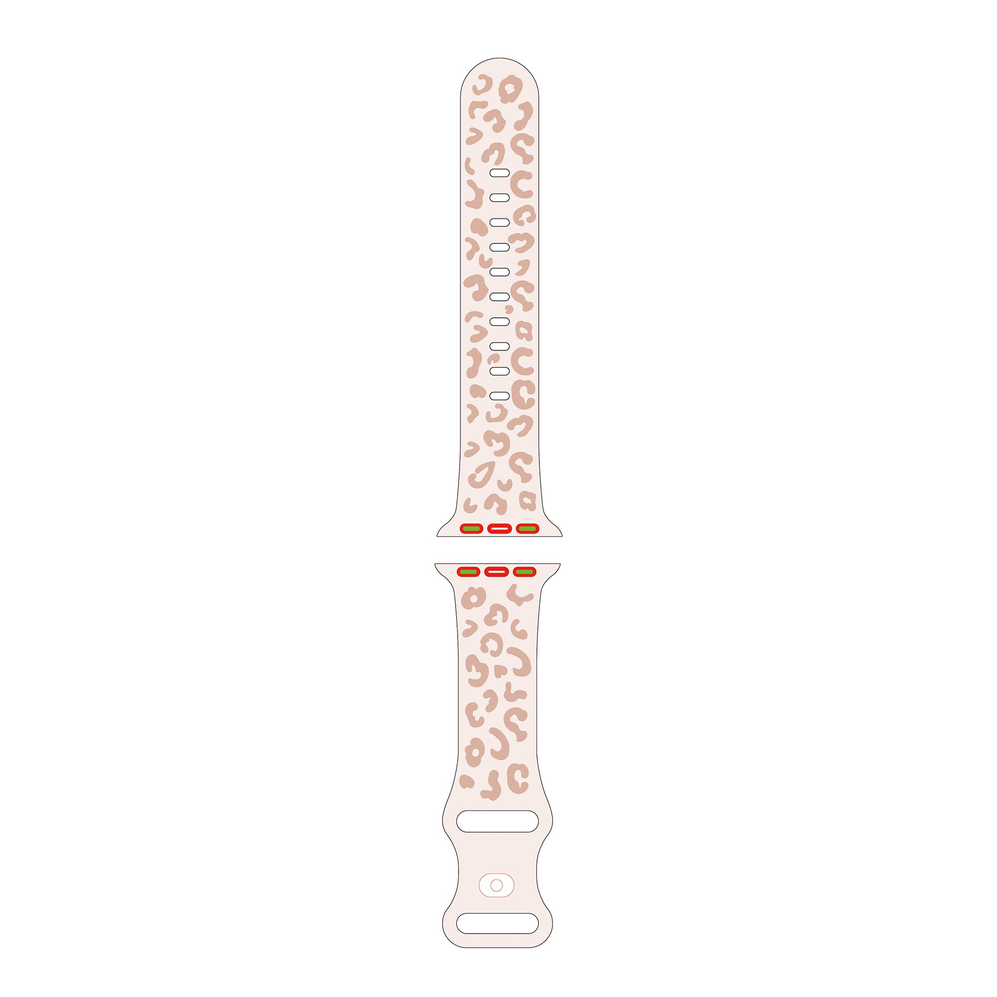 For Apple Watch Ultra 2 Ultra 49mm / Series 9 8 7 45mm / 6 5 4 SE (2022) SE (2023) SE 44mm / 3 2 1 42mm Leopard Watch Strap - White+Black