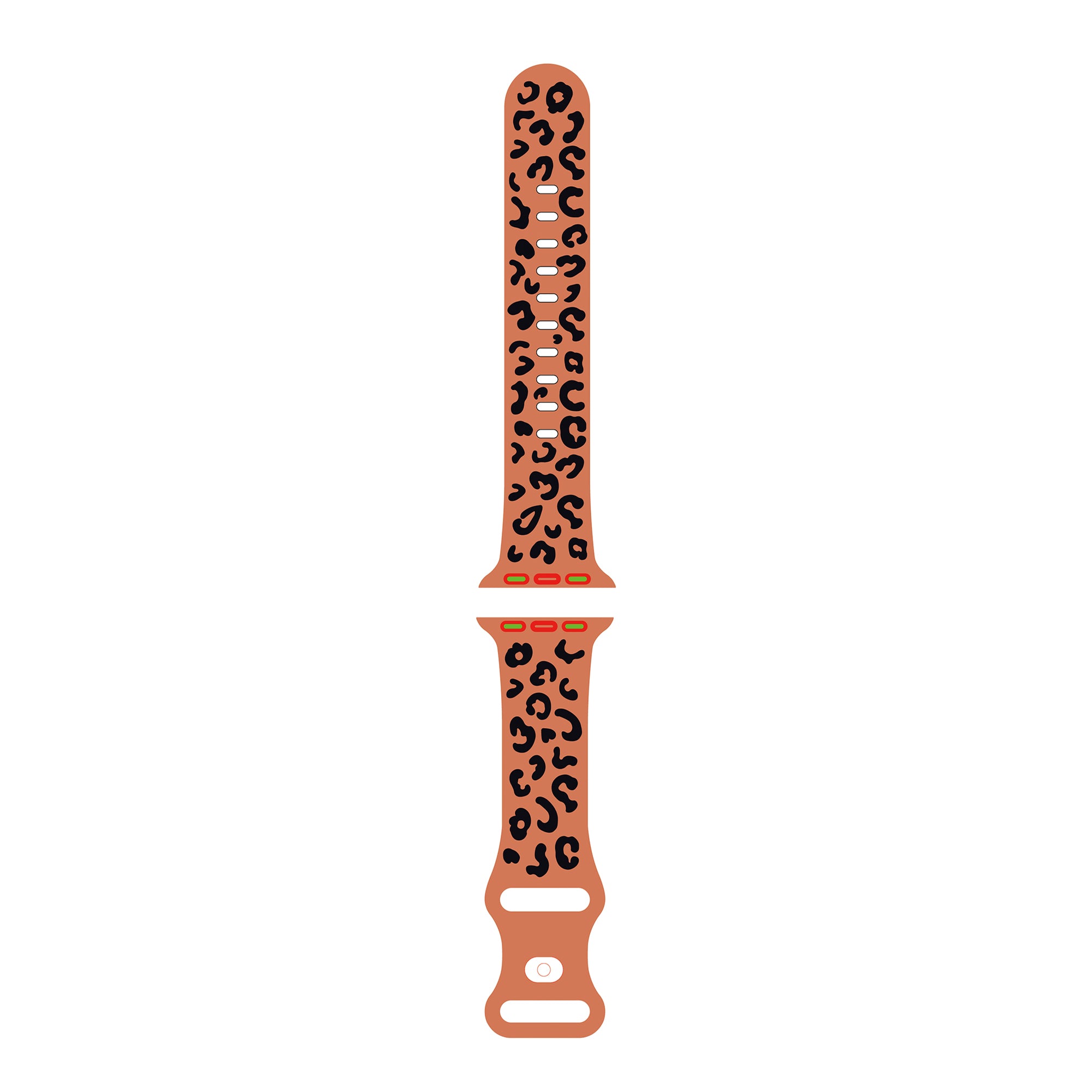 For Apple Watch Ultra 2 Ultra 49mm / Series 9 8 7 45mm / 6 5 4 SE (2022) SE (2023) SE 44mm / 3 2 1 42mm Leopard Watch Strap - White+Black