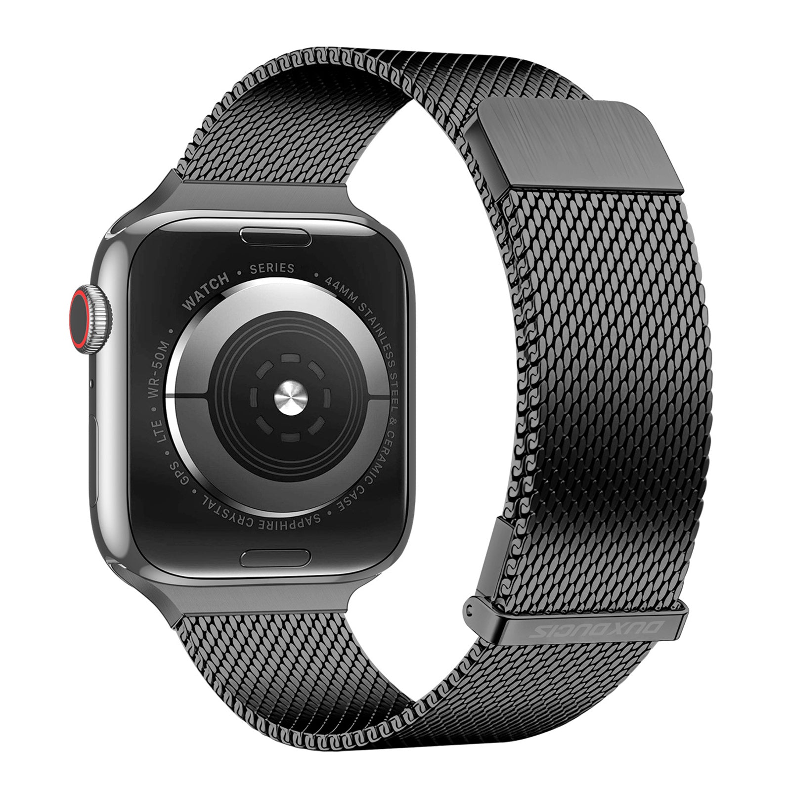 DUX DUCIS Milanese Pro Series for Apple Watch Ultra 2 Ultra 49mm / 9 8 7 45mm / SE (2023) SE (2022) SE 6 5 4 44mm / 3 2 1 42mm Metal Watch Band - Black