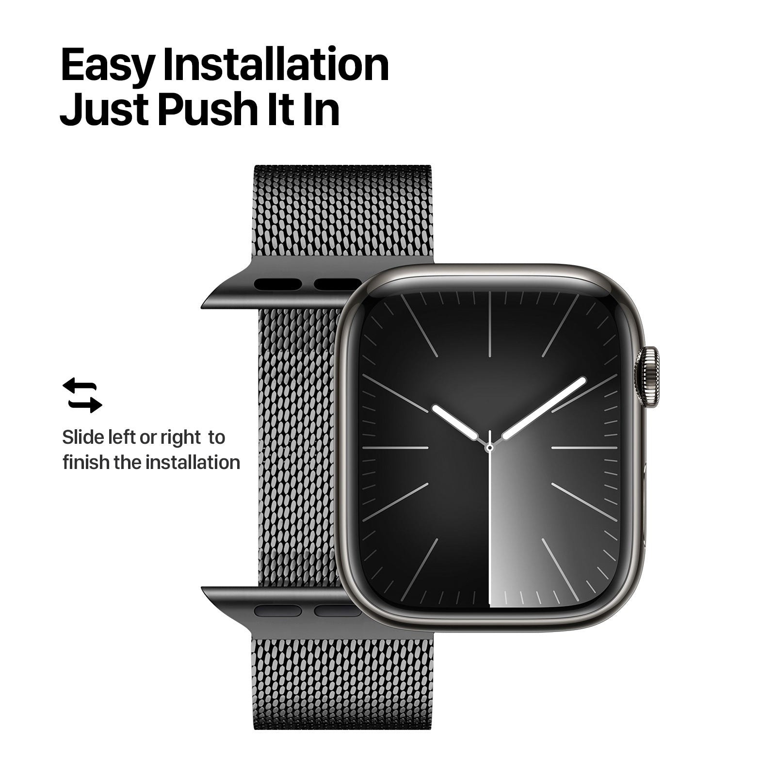 DUX DUCIS Milanese Pro Series for Apple Watch Ultra 2 Ultra 49mm / 9 8 7 45mm / SE (2023) SE (2022) SE 6 5 4 44mm / 3 2 1 42mm Metal Watch Band - Black