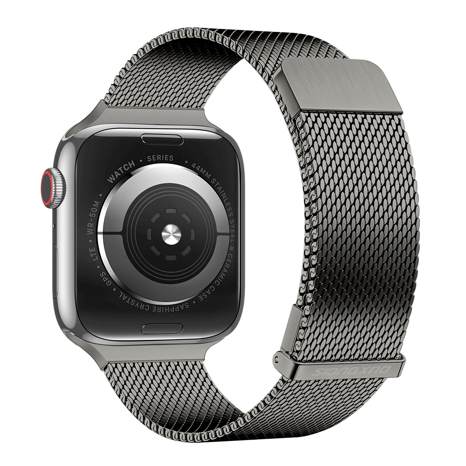 DUX DUCIS Milanese Pro Series for Apple Watch Ultra 2 Ultra 49mm / 9 8 7 45mm / SE (2023) SE (2022) SE 6 5 4 44mm / 3 2 1 42mm Metal Watch Band - Black