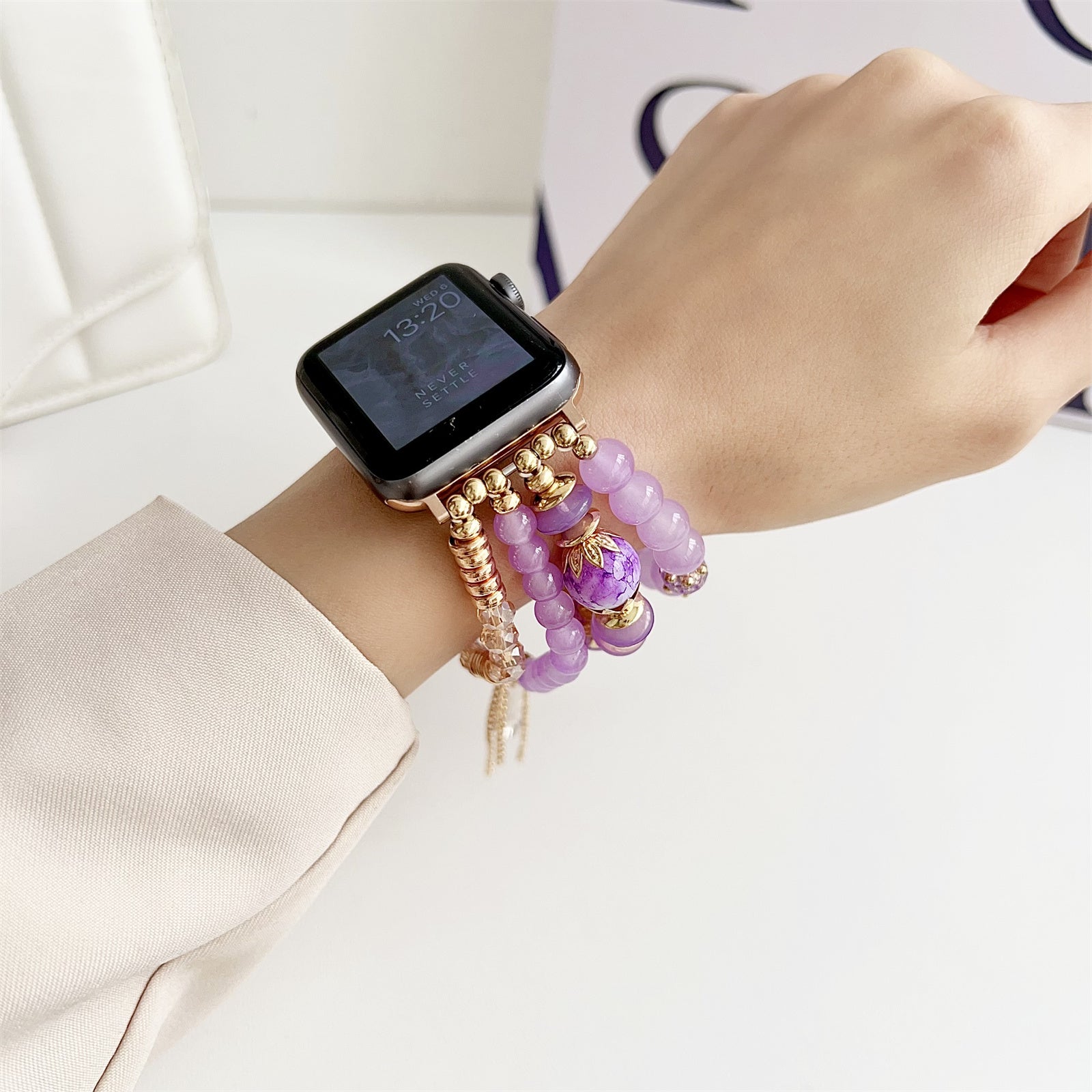 For Apple Watch Ultra 2 Ultra 49mm / 9 8 7 45mm / 6 5 4 SE (2022) SE (2023) SE 44mm / 3 2 1 42mm Replacement Watch Band - Purple