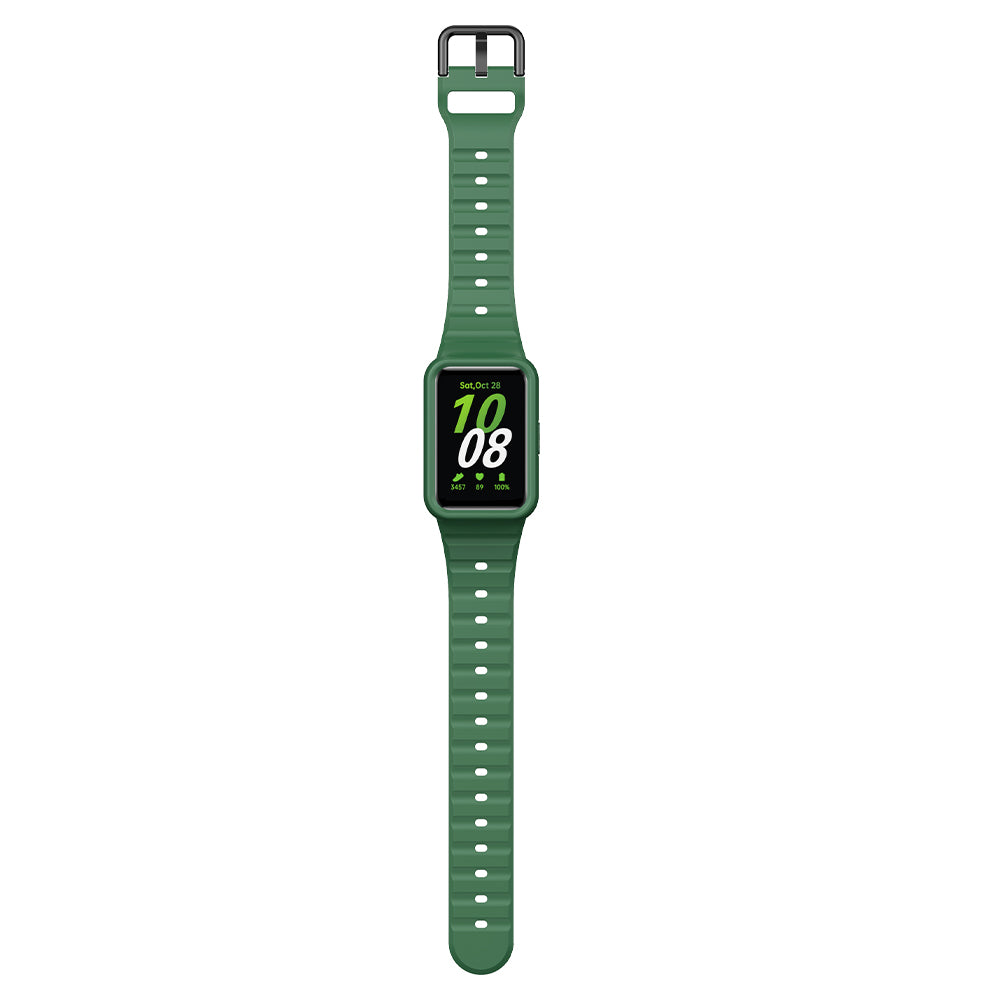 For Samsung Galaxy Fit3 Watch Bracelet Soft Silicone Integrated Strap Replacement - Green