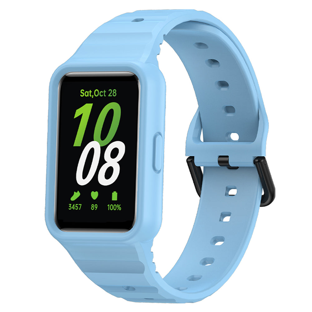 For Samsung Galaxy Fit3 Watch Bracelet Soft Silicone Integrated Strap Replacement - Green