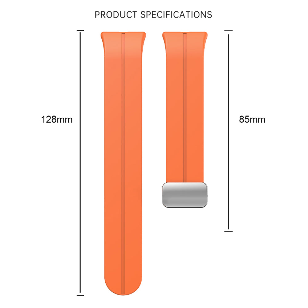 For Samsung Galaxy Fit3 Replacement Wrist Band Soft Silicone Watch Band with Magnetic Folding Buckle - Black