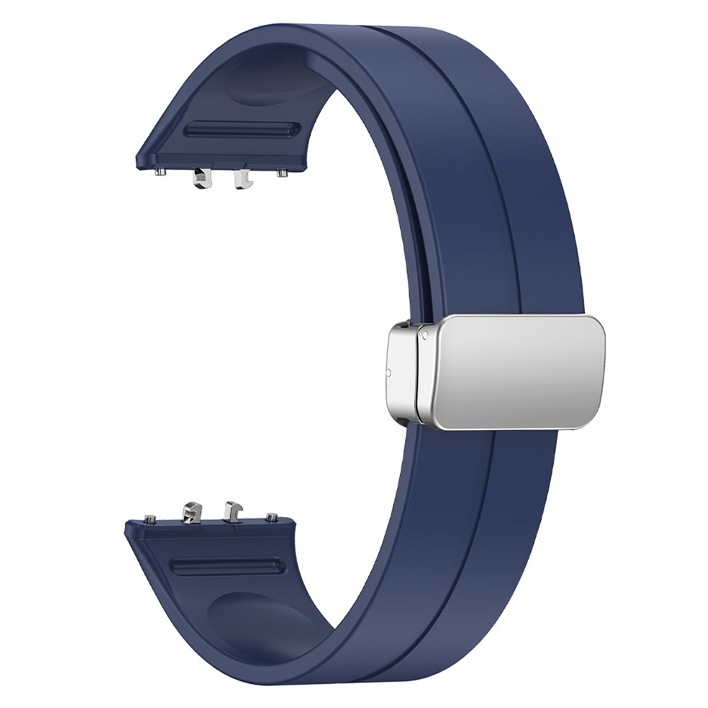 For Samsung Galaxy Fit3 Replacement Wrist Band Soft Silicone Watch Band with Magnetic Folding Buckle - Black