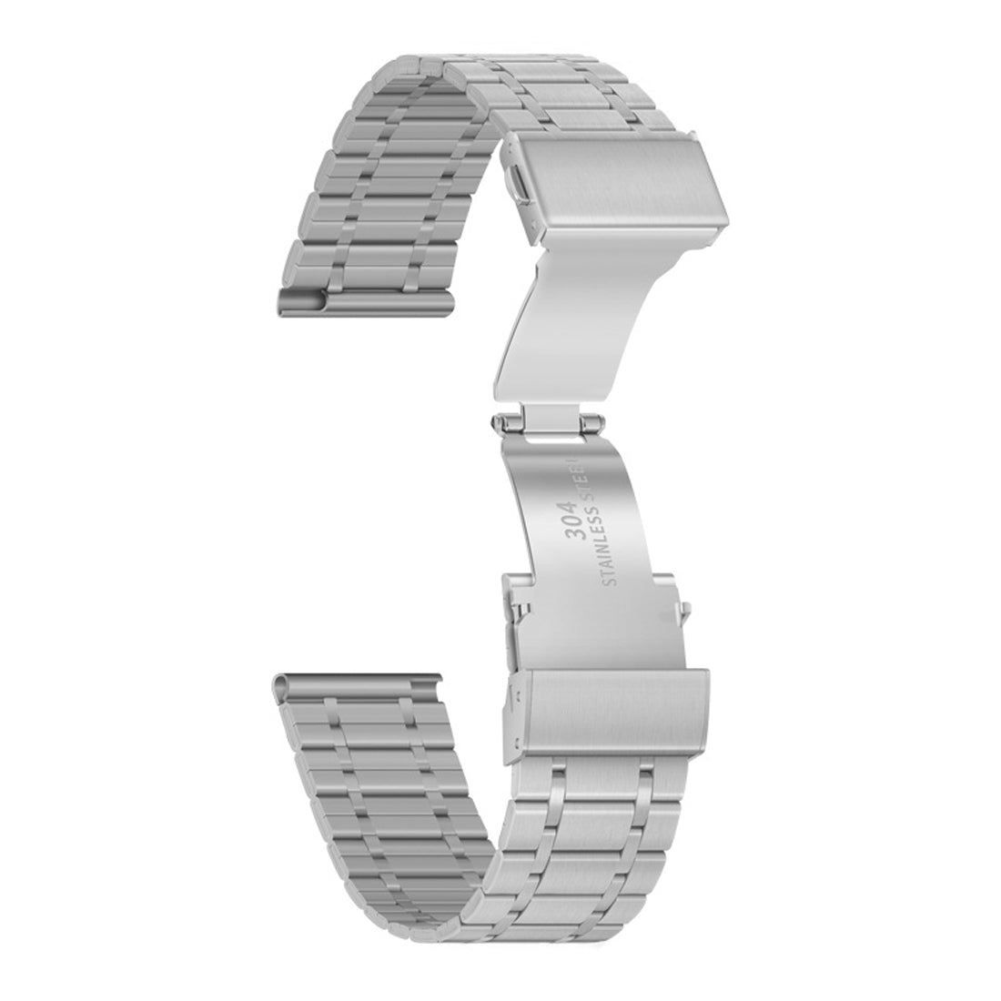 For Huawei Watch GT 2 Pro Stainless Steel Watch Band 22mm Quick Release 5-Beads Strap - Silver