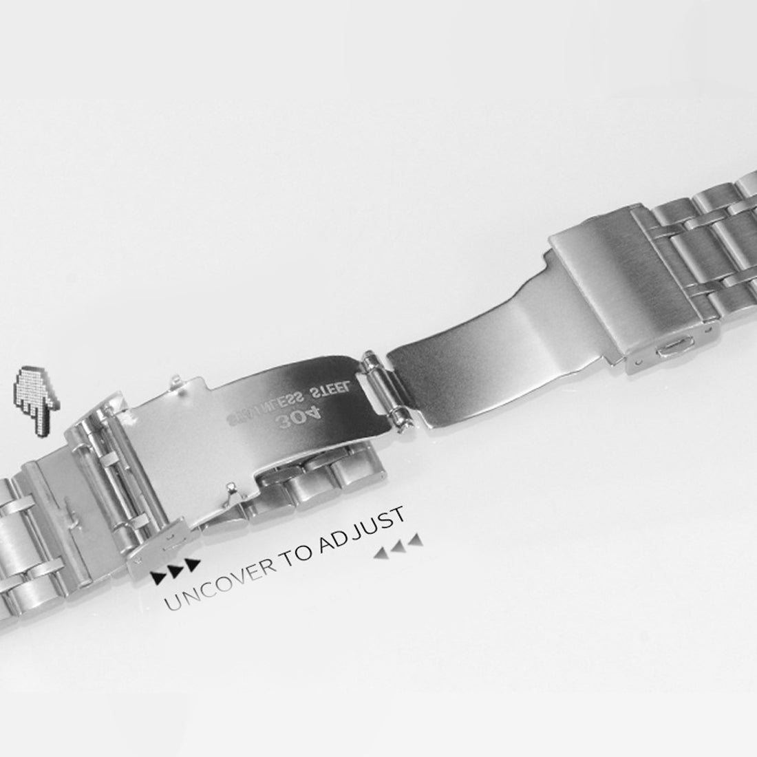 For Huawei Watch GT 2 Pro Stainless Steel Watch Band 22mm Quick Release 5-Beads Strap - Silver
