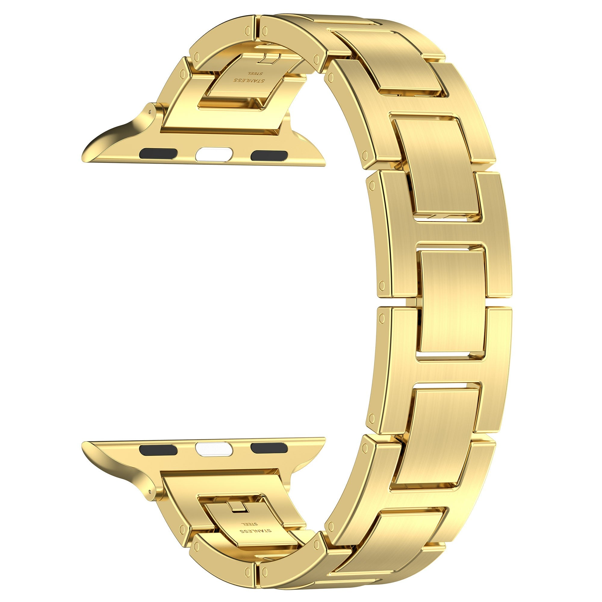 For Apple Watch Ultra 2 Ultra 49mm / Series 9 8 7 45mm / 6 5 4 SE (2022) SE (2023) SE 44mm / 3 2 1 42mm Watch Band Stainless Steel Strap - Gold