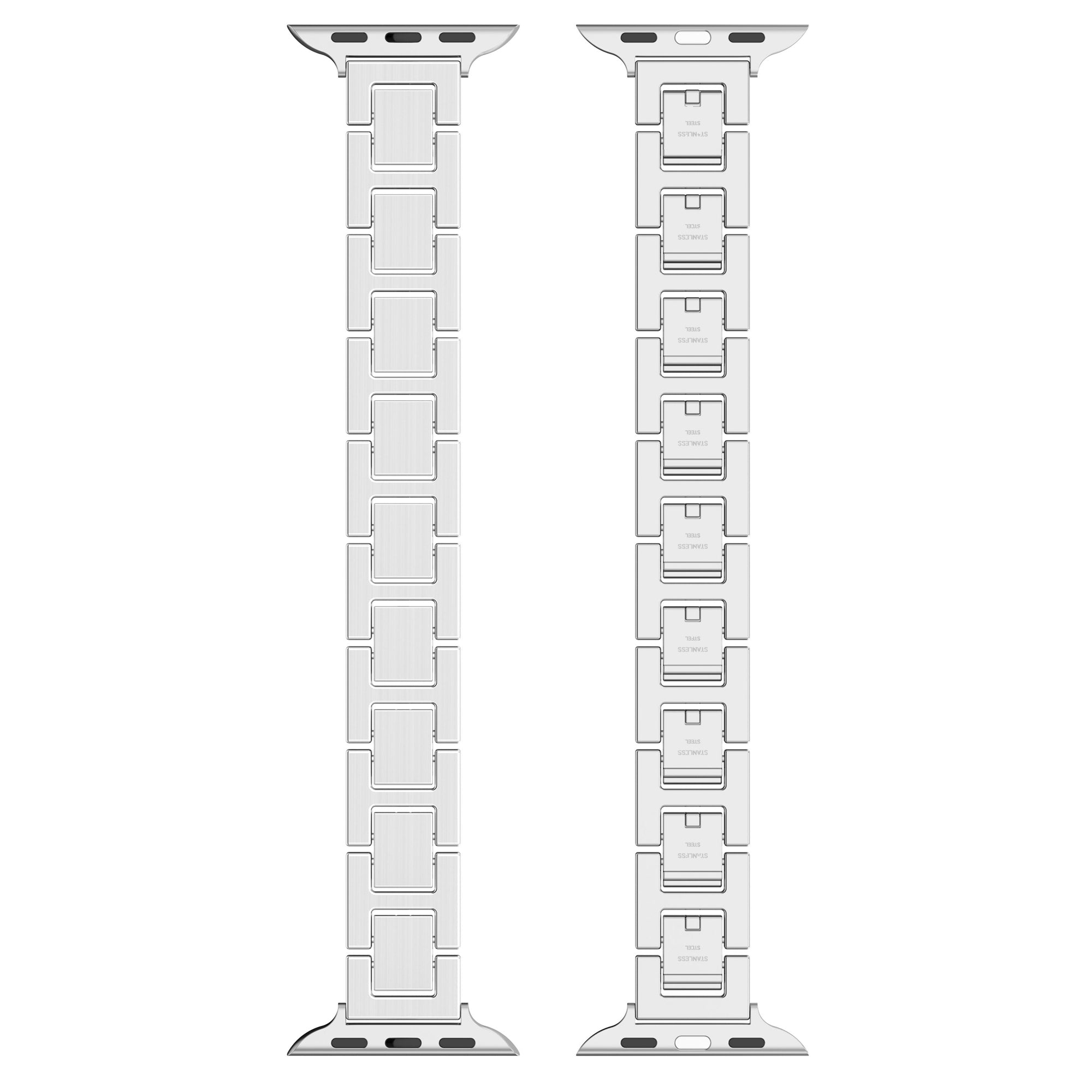 For Apple Watch Ultra 2 Ultra 49mm / Series 9 8 7 45mm / 6 5 4 SE (2022) SE (2023) SE 44mm / 3 2 1 42mm Watch Band Stainless Steel Strap - Gold
