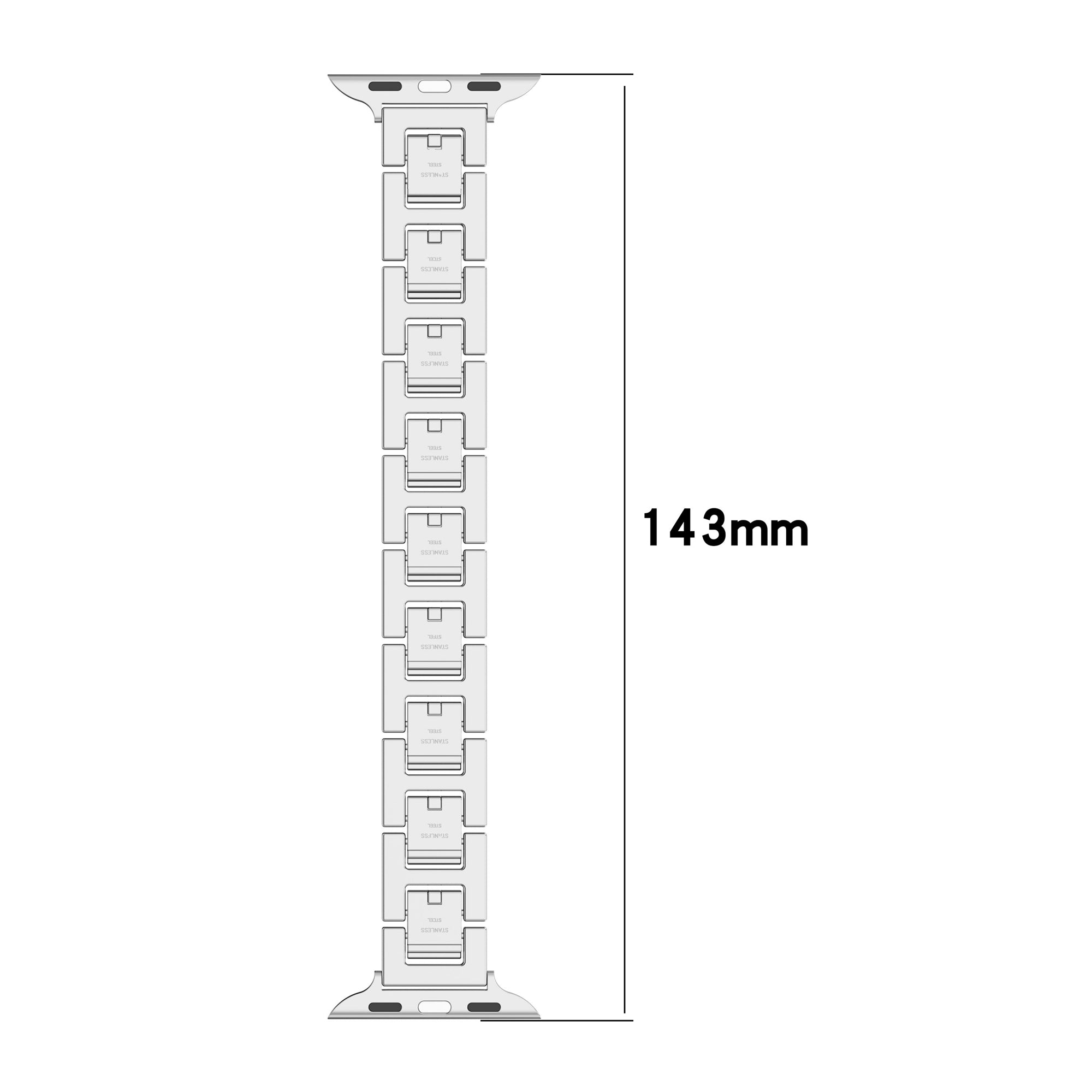 For Apple Watch Ultra 2 Ultra 49mm / Series 9 8 7 45mm / 6 5 4 SE (2022) SE (2023) SE 44mm / 3 2 1 42mm Watch Band Stainless Steel Strap - Gold
