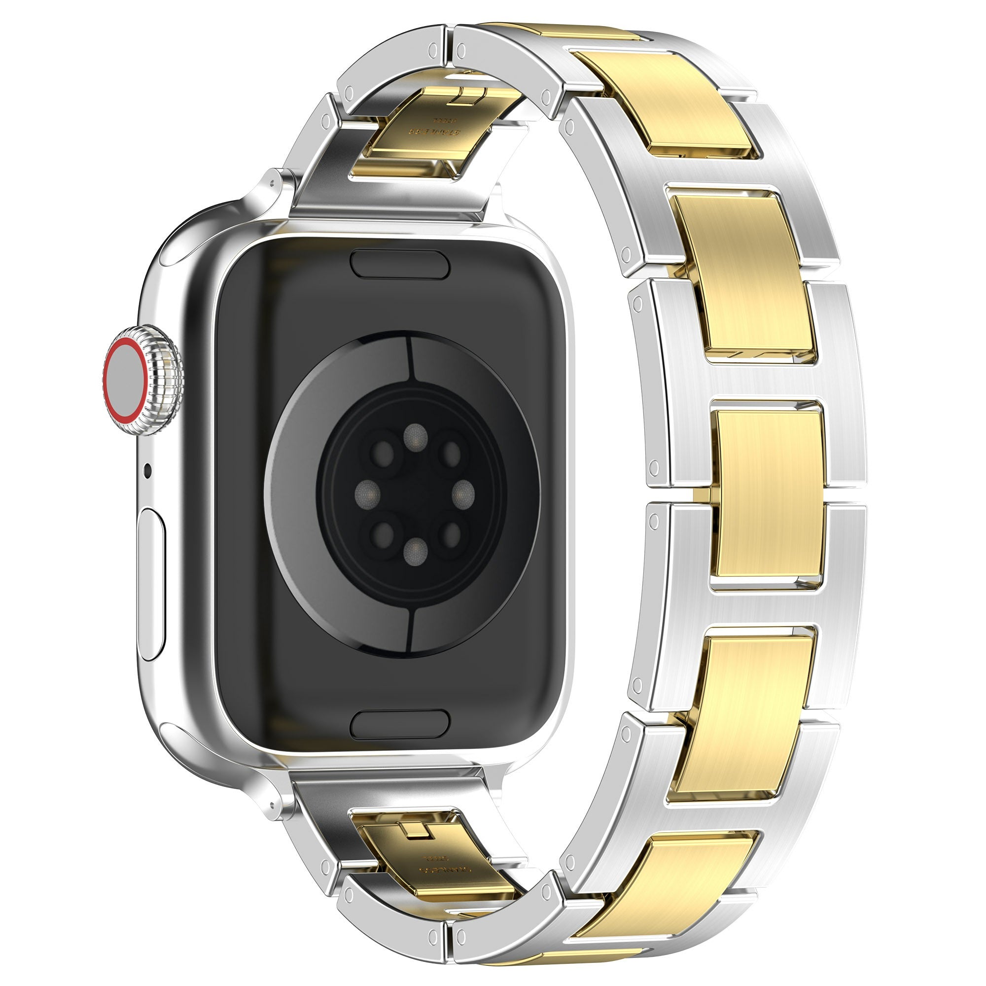 For Apple Watch Ultra 2 Ultra 49mm / Series 9 8 7 45mm / 6 5 4 SE (2022) SE (2023) SE 44mm / 3 2 1 42mm Watch Band Stainless Steel Strap - Gold