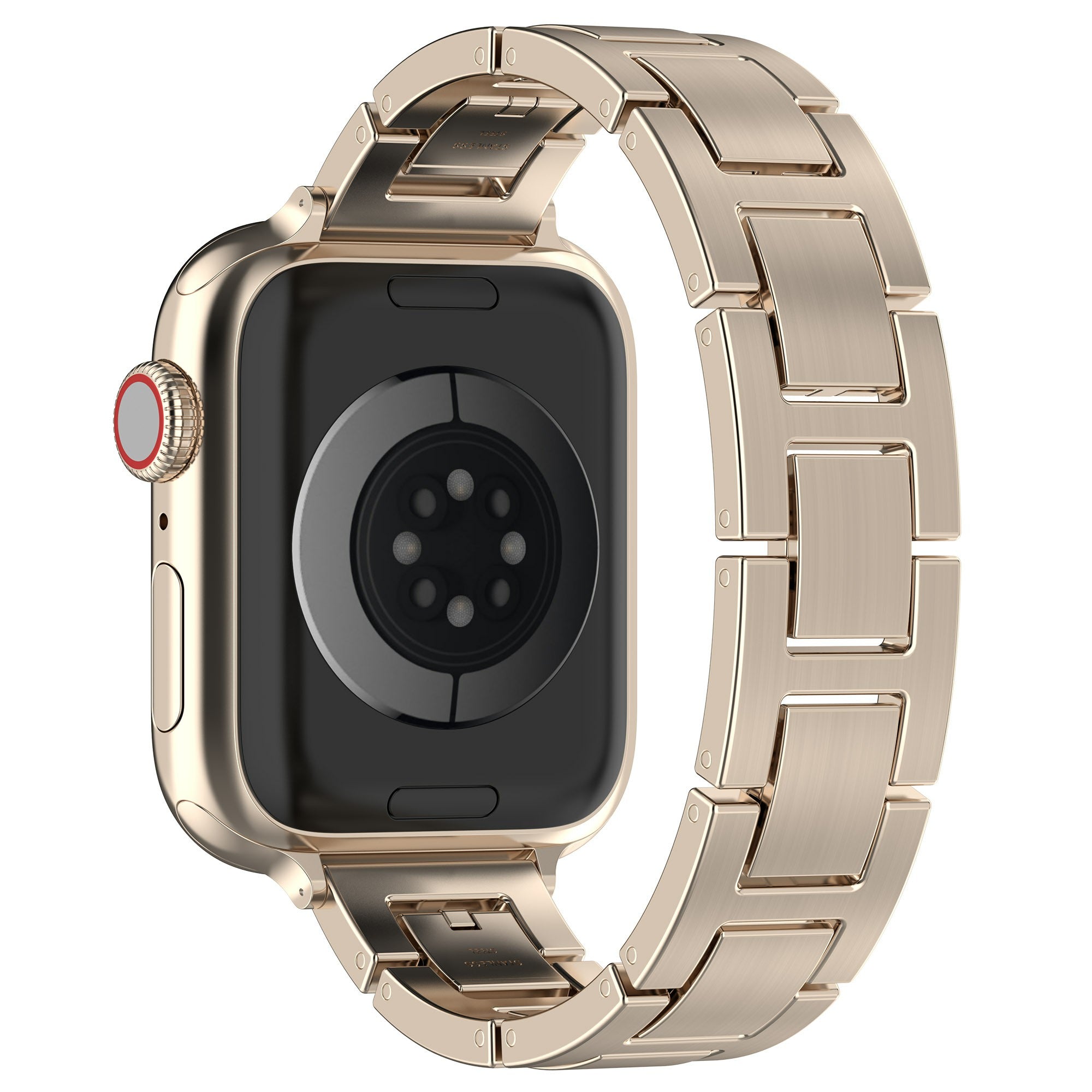 For Apple Watch Ultra 2 Ultra 49mm / Series 9 8 7 45mm / 6 5 4 SE (2022) SE (2023) SE 44mm / 3 2 1 42mm Watch Band Stainless Steel Strap - Gold