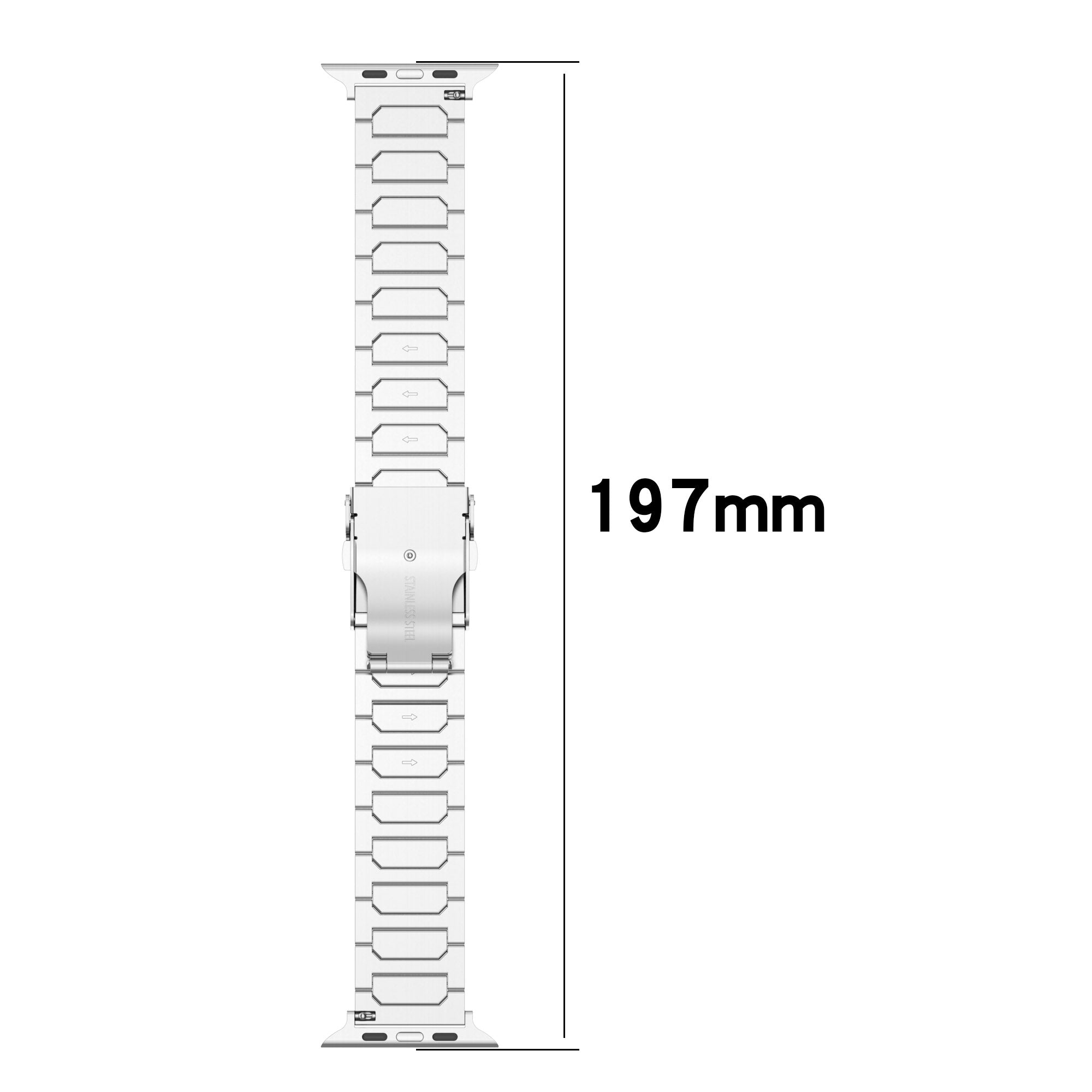 For Apple Watch Ultra 2 Ultra 49mm  /  9 8 7 45mm  /  SE (2023) SE (2022) SE 6 5 4 44mm  /  3 2 1 42mm 3 Titanium Metal Watch Band - Black