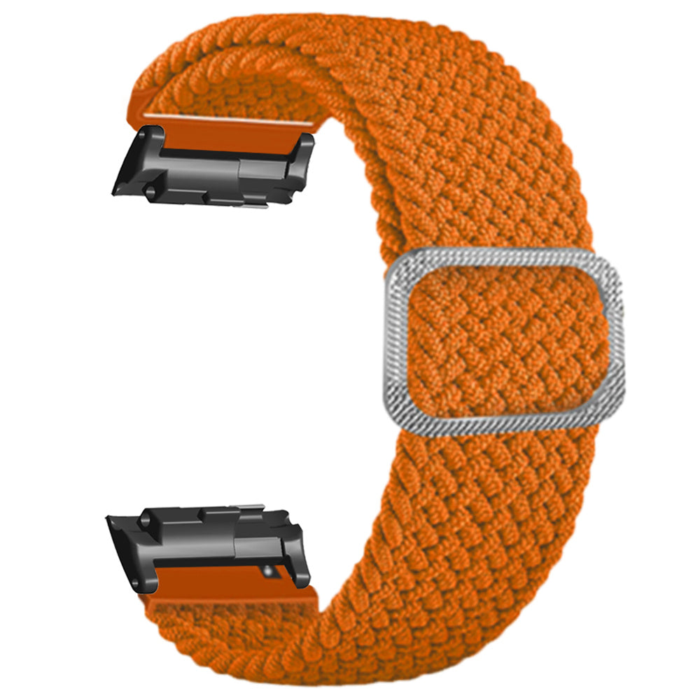 For Huawei Watch D Elastic Braided Nylon Watch Strap Adjustable Wrist Band - Rainbow
