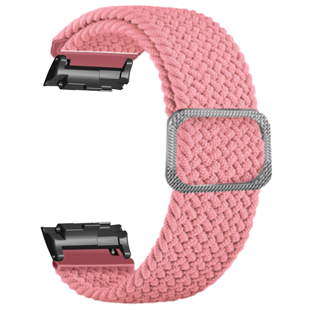 For Huawei Watch D Elastic Braided Nylon Watch Strap Adjustable Wrist Band - Rainbow