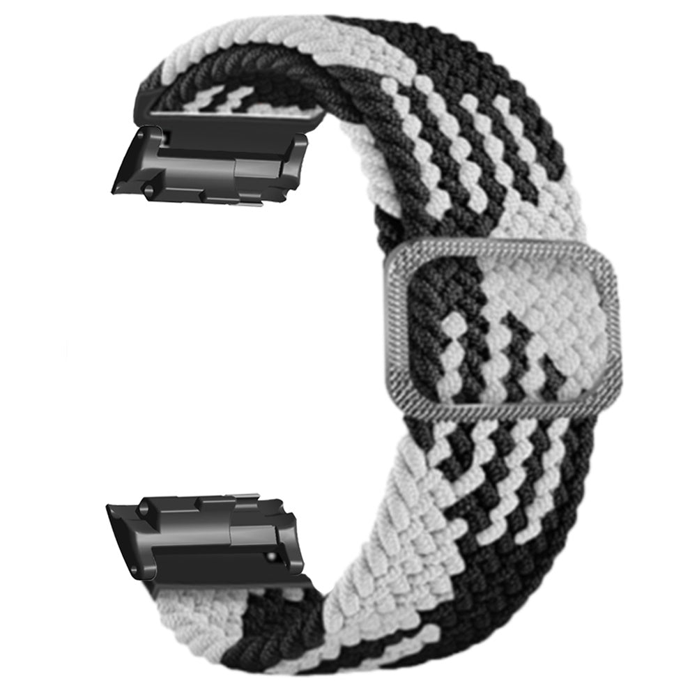 For Huawei Watch D Elastic Braided Nylon Watch Strap Adjustable Wrist Band - Rainbow