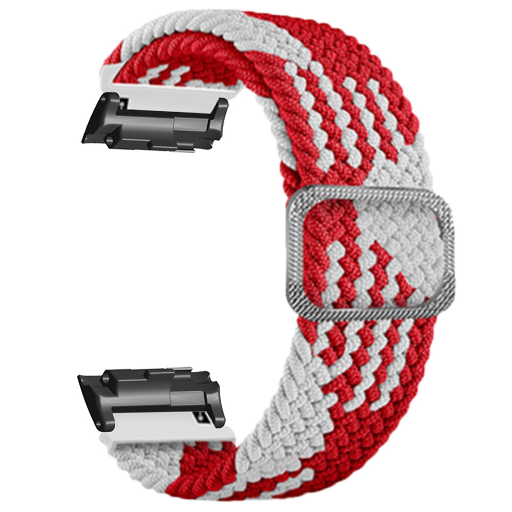 For Huawei Watch D Elastic Braided Nylon Watch Strap Adjustable Wrist Band - Rainbow