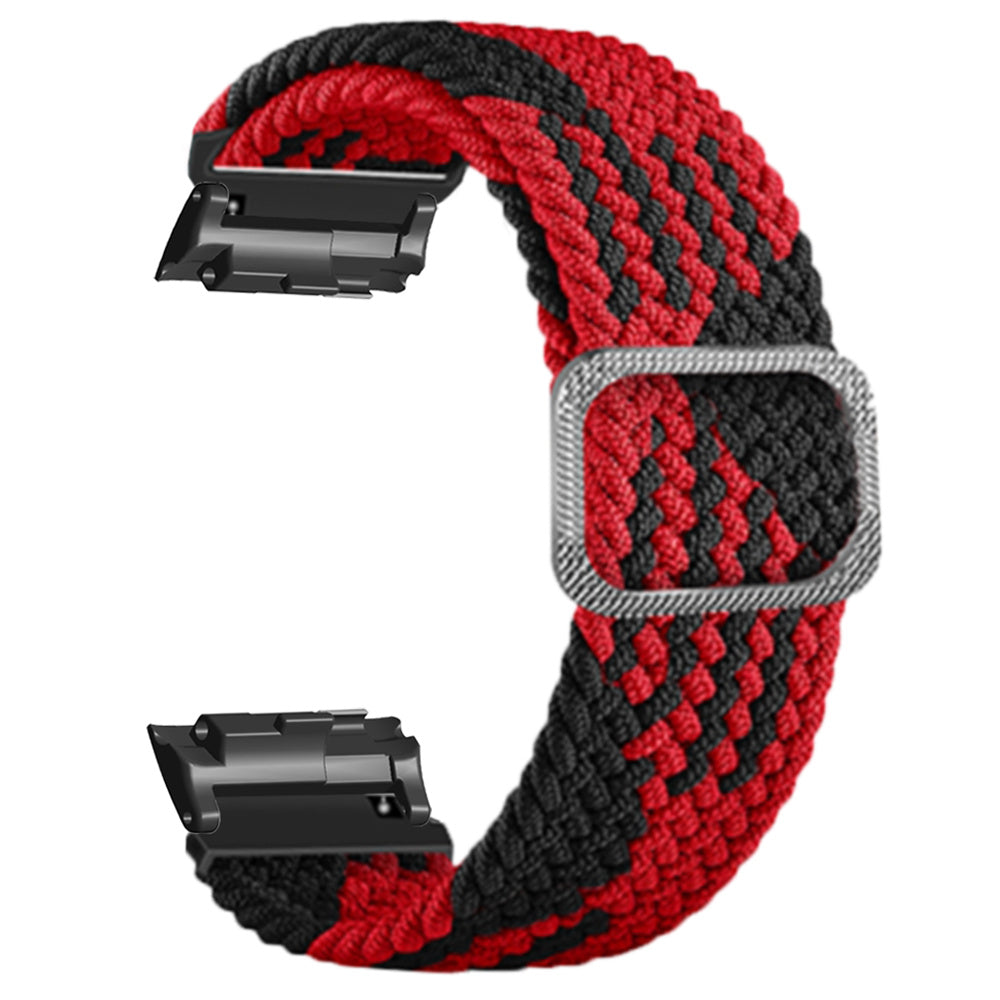 For Huawei Watch D Elastic Braided Nylon Watch Strap Adjustable Wrist Band - Rainbow
