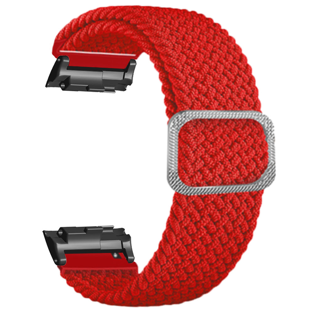 For Huawei Watch D Elastic Braided Nylon Watch Strap Adjustable Wrist Band - Rainbow