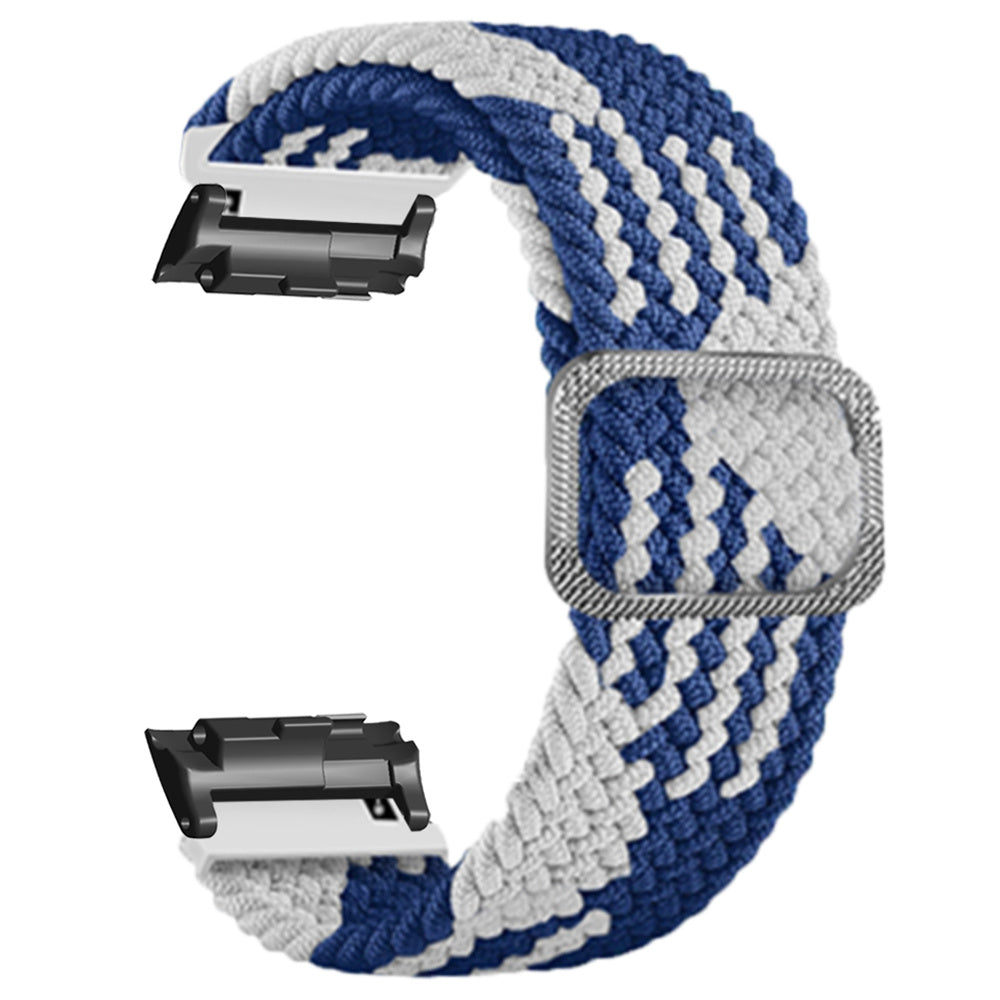 For Huawei Watch D Elastic Braided Nylon Watch Strap Adjustable Wrist Band - Rainbow