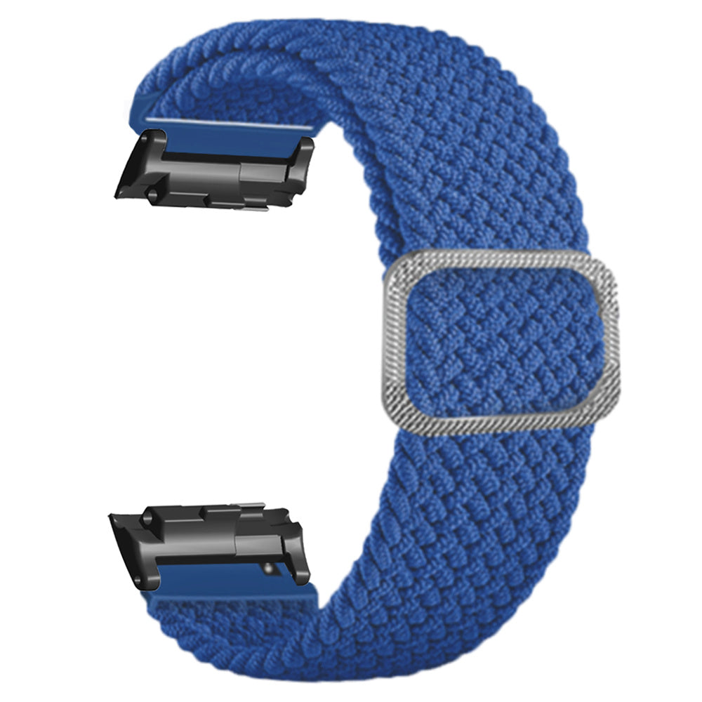 For Huawei Watch D Elastic Braided Nylon Watch Strap Adjustable Wrist Band - Rainbow