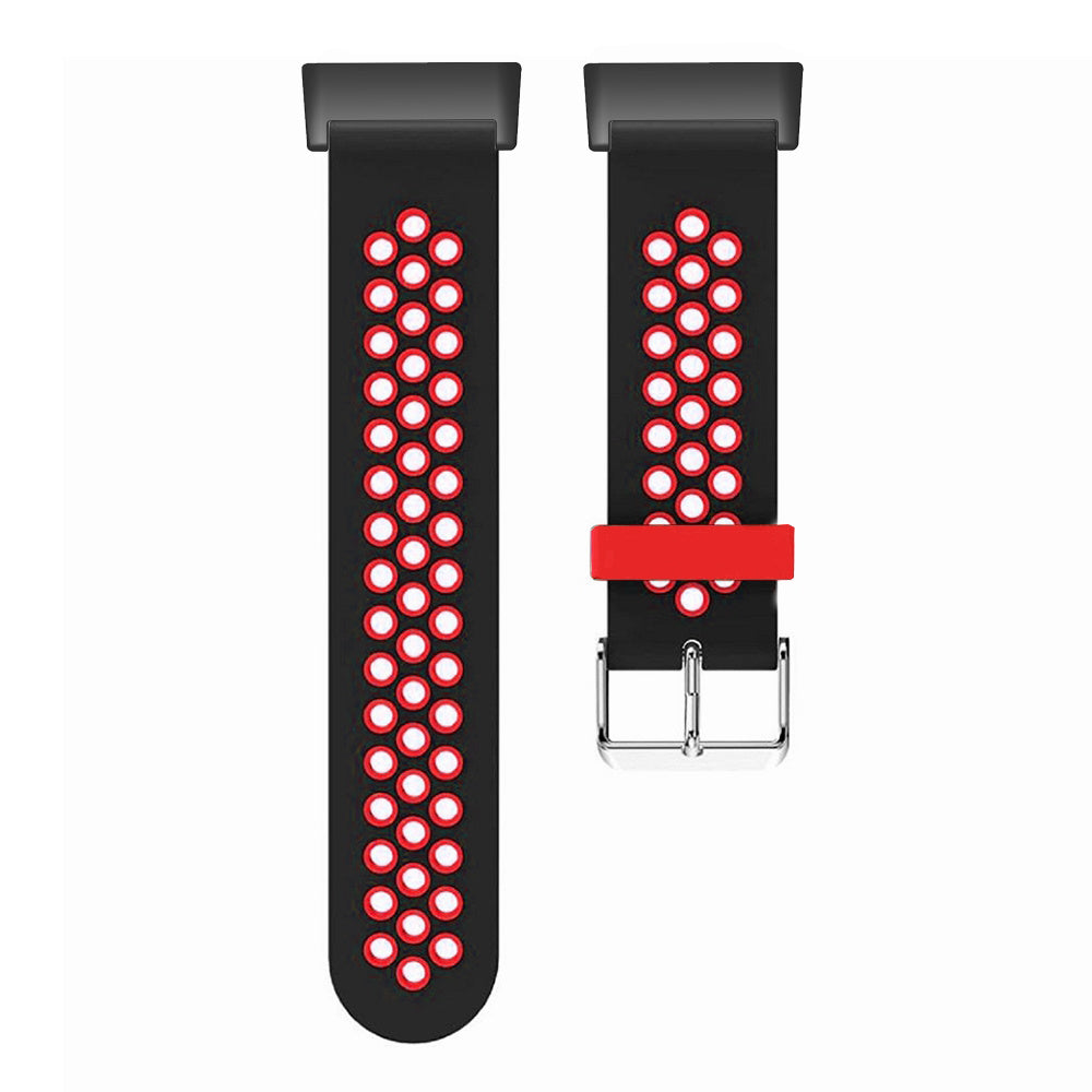 For Huawei Watch D Adjustable Silicone+Metal Watch Strap Breathable Band - Red