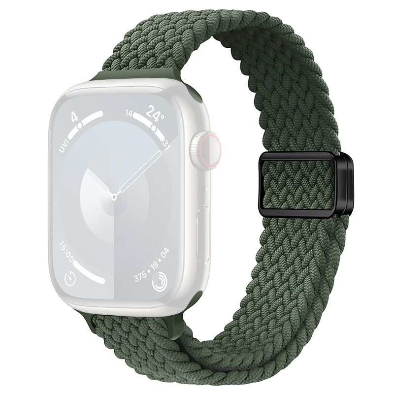 For Apple Watch Ultra 2 Ultra 49mm  /  9 8 7 45mm  /  SE (2023) SE (2022) SE 6 5 4 44mm  /  3 2 1 42mm Watch Strap Braided Nylon Band - W Texture+Colorful