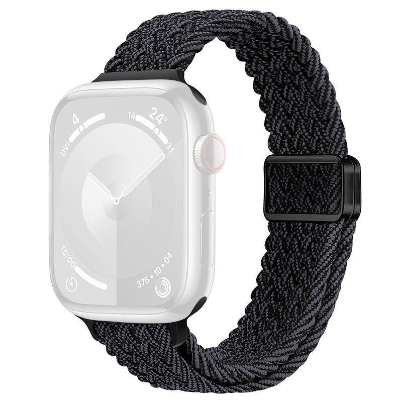 For Apple Watch Ultra 2 Ultra 49mm  /  9 8 7 45mm  /  SE (2023) SE (2022) SE 6 5 4 44mm  /  3 2 1 42mm Watch Strap Braided Nylon Band - W Texture+Colorful