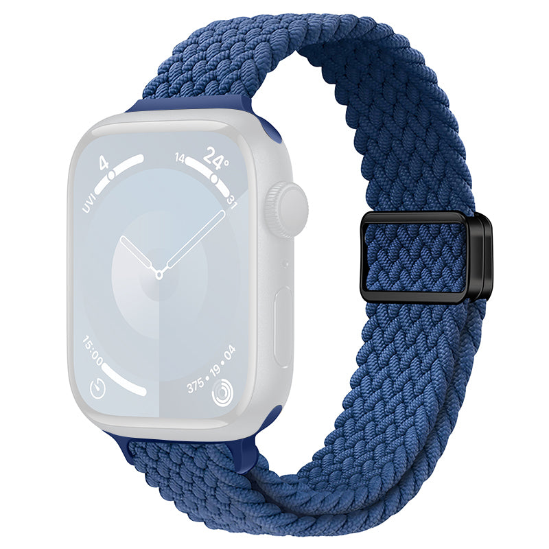 For Apple Watch Ultra 2 Ultra 49mm  /  9 8 7 45mm  /  SE (2023) SE (2022) SE 6 5 4 44mm  /  3 2 1 42mm Watch Strap Braided Nylon Band - W Texture+Colorful
