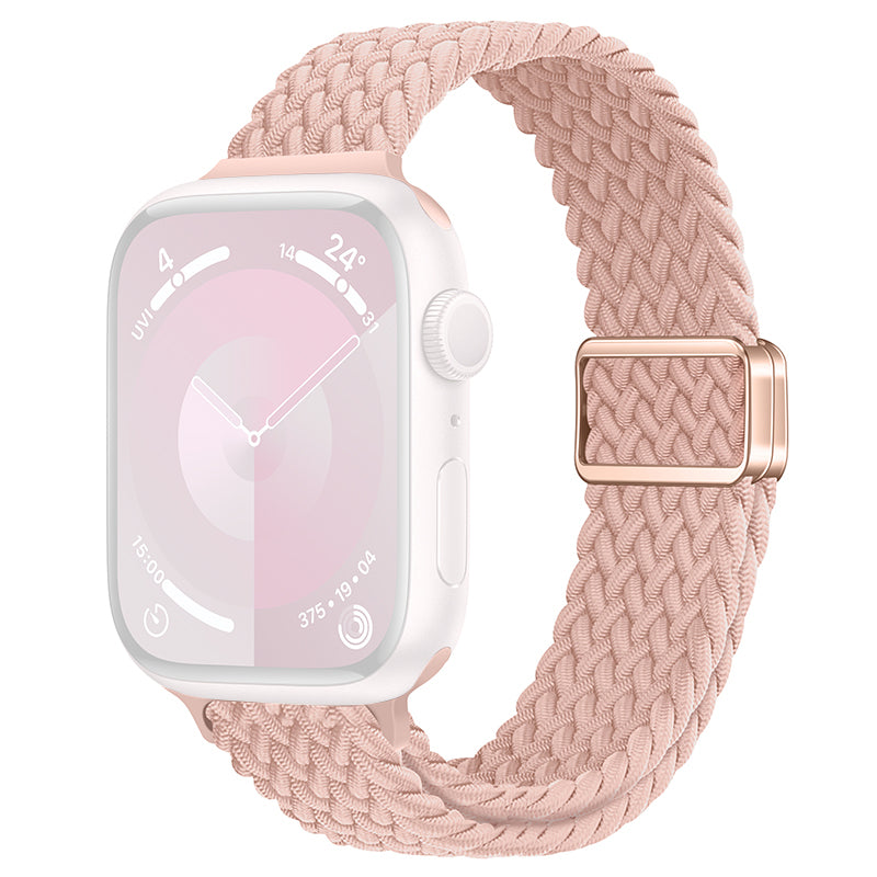For Apple Watch Ultra 2 Ultra 49mm  /  9 8 7 45mm  /  SE (2023) SE (2022) SE 6 5 4 44mm  /  3 2 1 42mm Watch Strap Braided Nylon Band - W Texture+Colorful