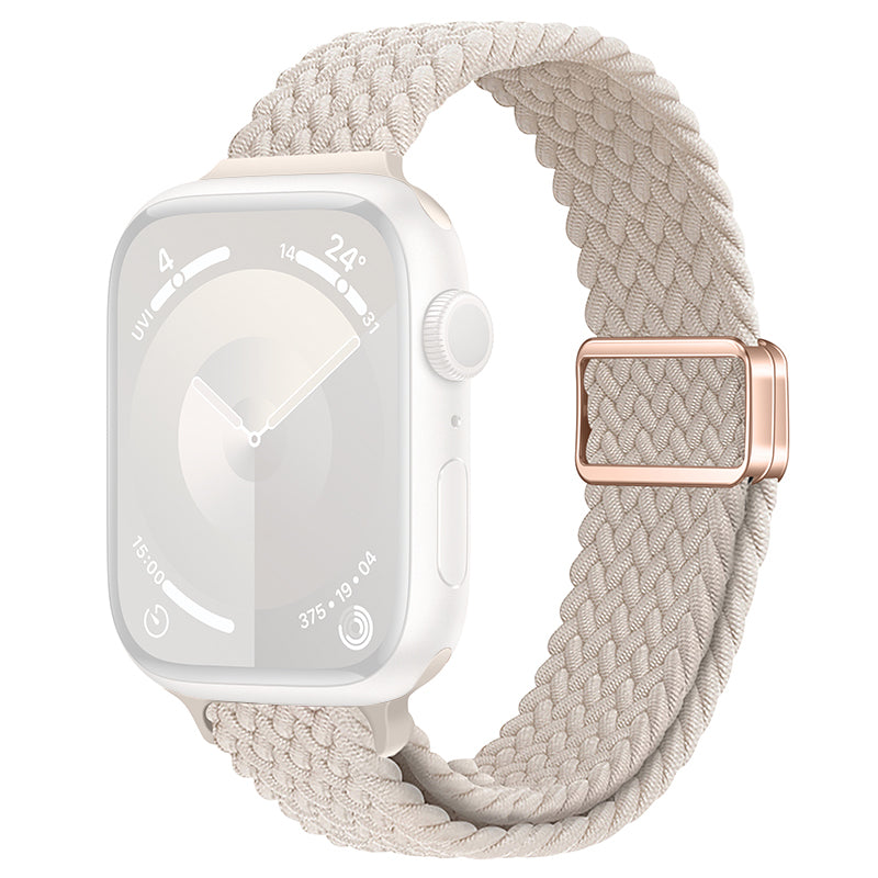 For Apple Watch Ultra 2 Ultra 49mm  /  9 8 7 45mm  /  SE (2023) SE (2022) SE 6 5 4 44mm  /  3 2 1 42mm Watch Strap Braided Nylon Band - W Texture+Colorful