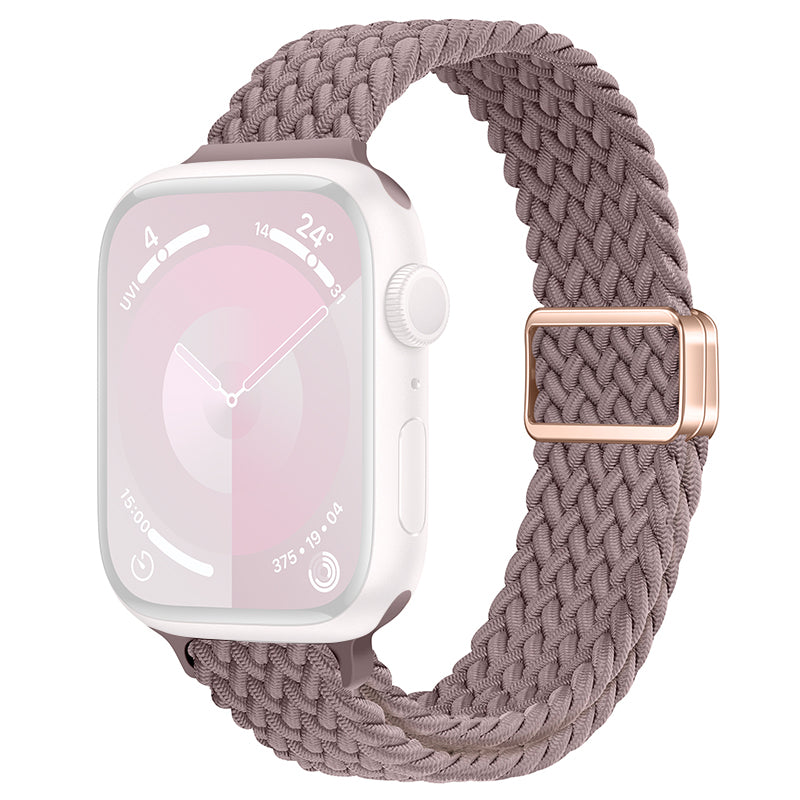For Apple Watch Ultra 2 Ultra 49mm  /  9 8 7 45mm  /  SE (2023) SE (2022) SE 6 5 4 44mm  /  3 2 1 42mm Watch Strap Braided Nylon Band - W Texture+Colorful