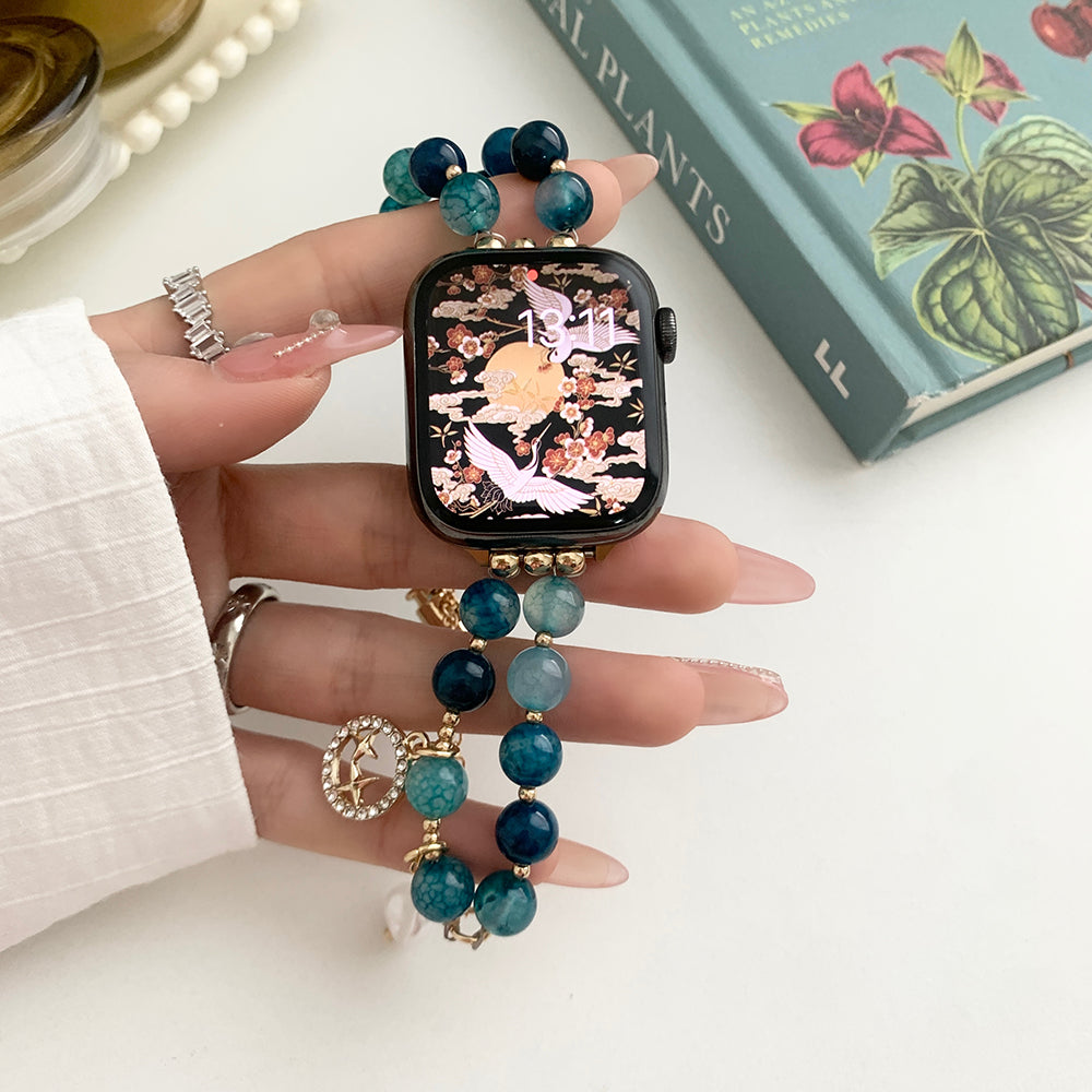 For Apple Watch Ultra 2 Ultra 49mm  /  9 8 7 45mm  /  SE (2023) SE (2022) SE 6 5 4 44mm  /  3 2 1 42mm Watchband with Rhinestone Decor - Blue