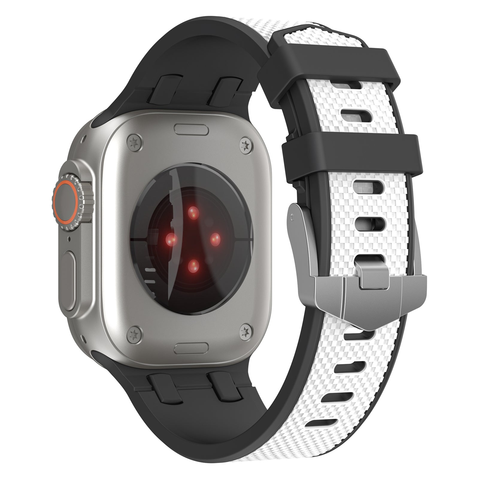 For Apple Watch Ultra 2 Ultra 49mm / Series 9 8 7 45mm / 6 5 4 SE (2022) SE (2023) SE 44mm / 3 2 1 42mm Silicone Watch Band - Black