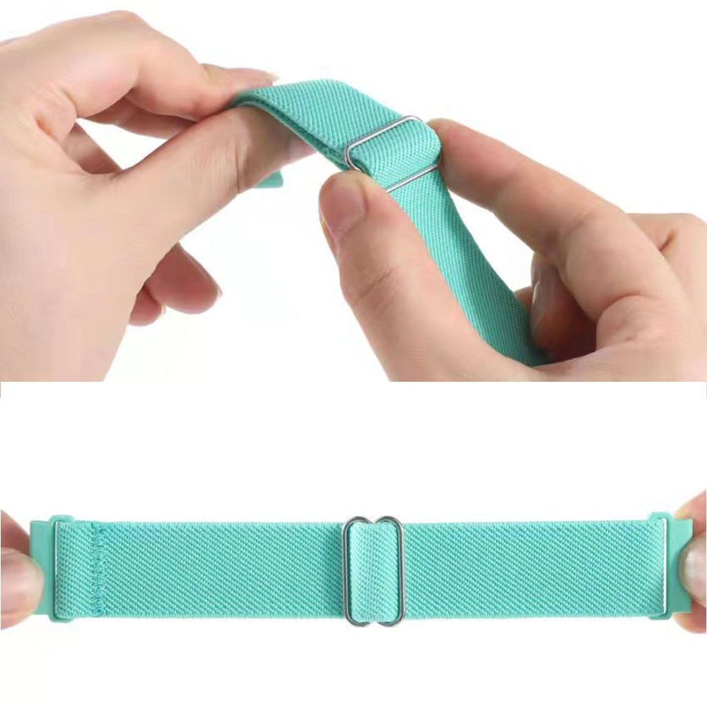 For Samsung Galaxy Watch6 Classic 47mm 43mm Watch Strap 20mm Adjustable Nylon Wrist Band - Black