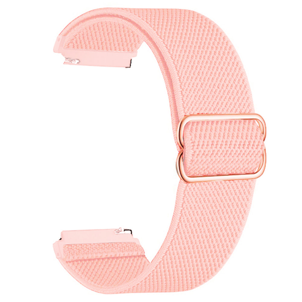 For Samsung Galaxy Watch6 Classic 47mm 43mm Watch Strap 20mm Adjustable Nylon Wrist Band - Black