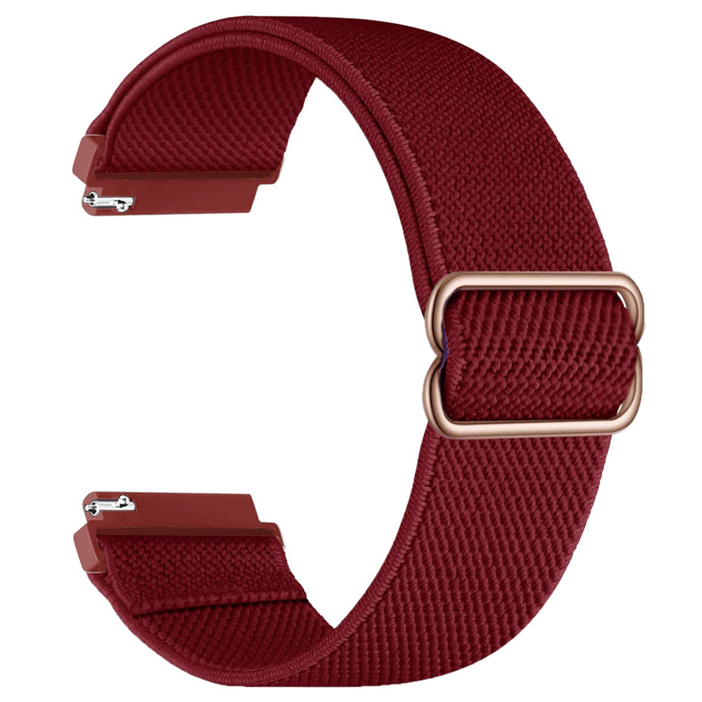 For Samsung Galaxy Watch6 Classic 47mm 43mm Watch Strap 20mm Adjustable Nylon Wrist Band - Black